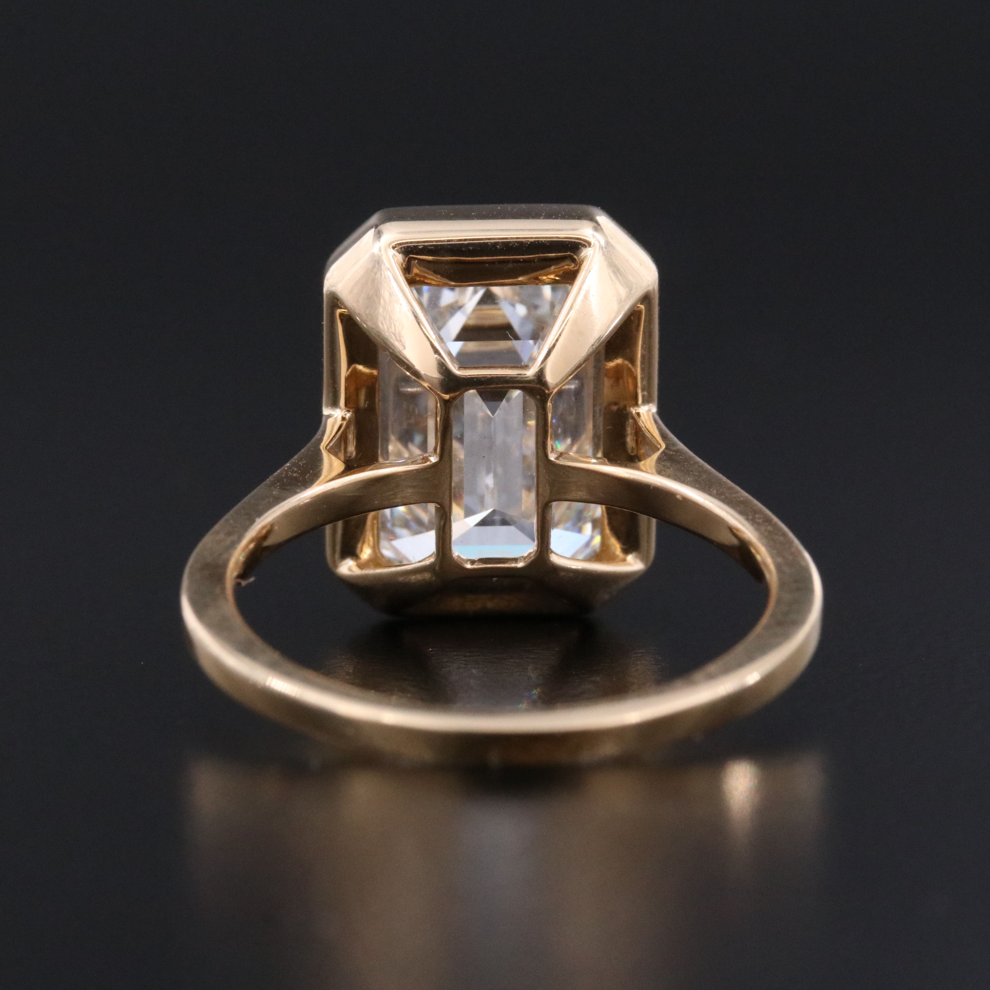 18K 6.76 CT Lab Grown Diamond Solitaire Ring with IGI Report