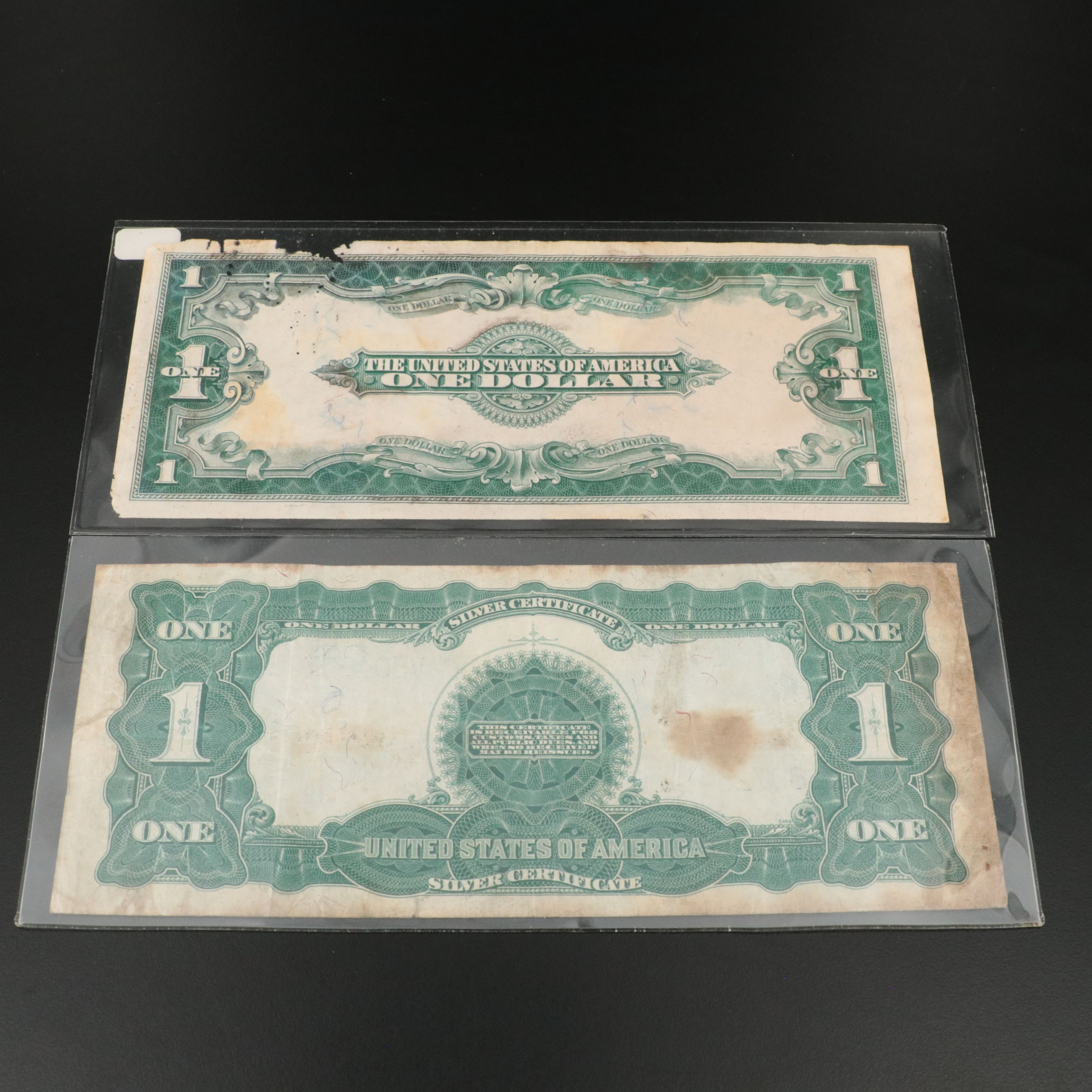 Four Different Large Size U.S. Currency Notes