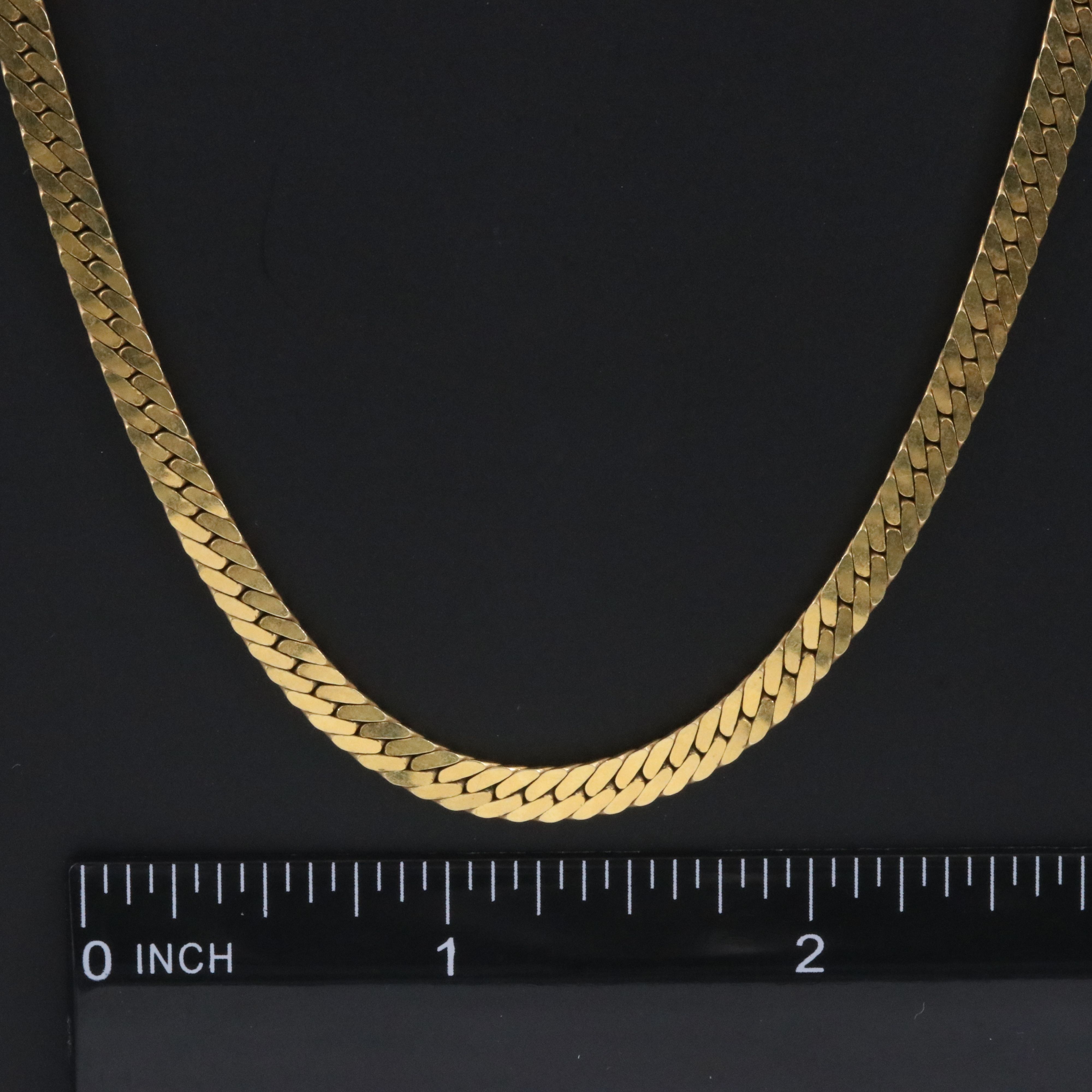 14K Herringbone Chain Necklace