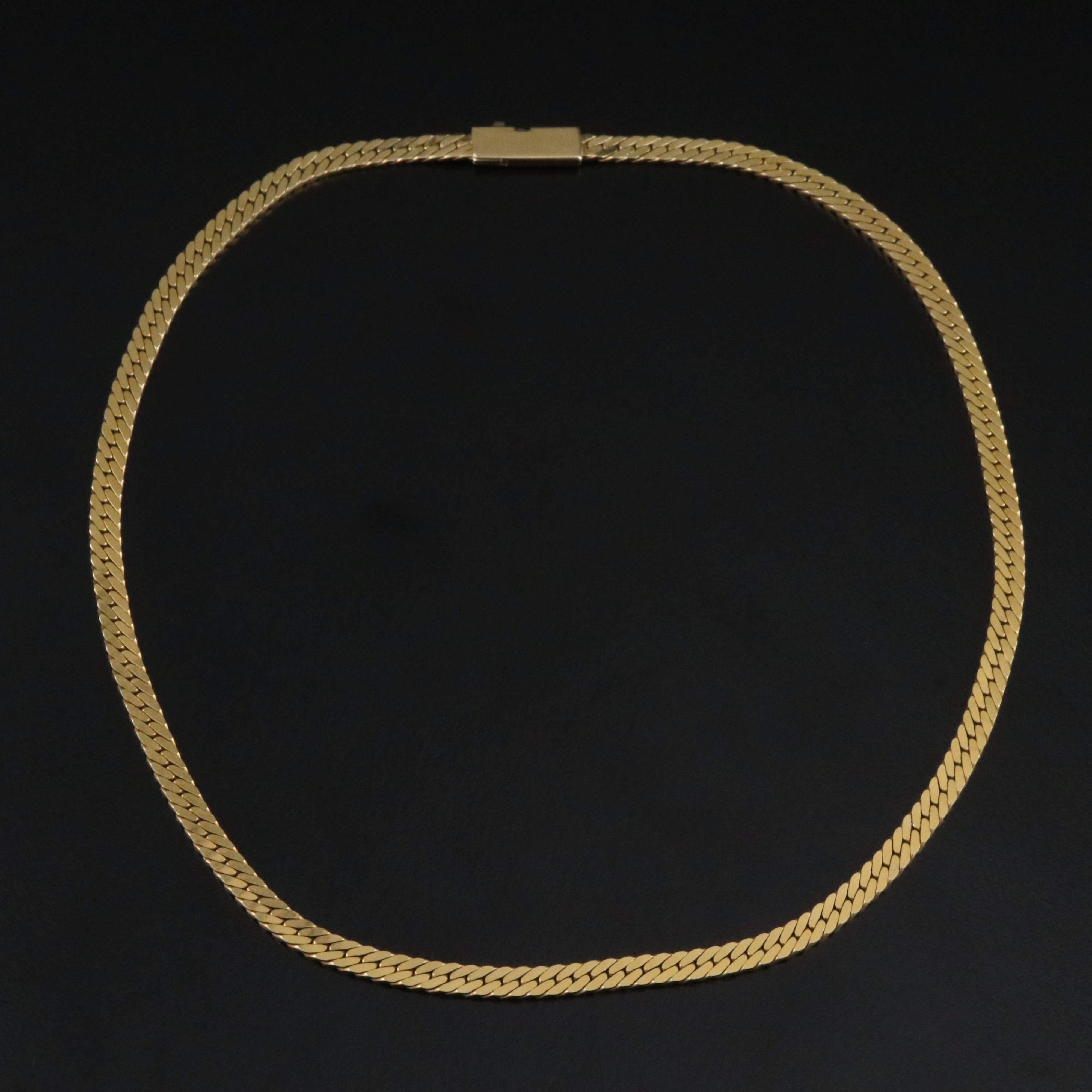 14K Herringbone Chain Necklace