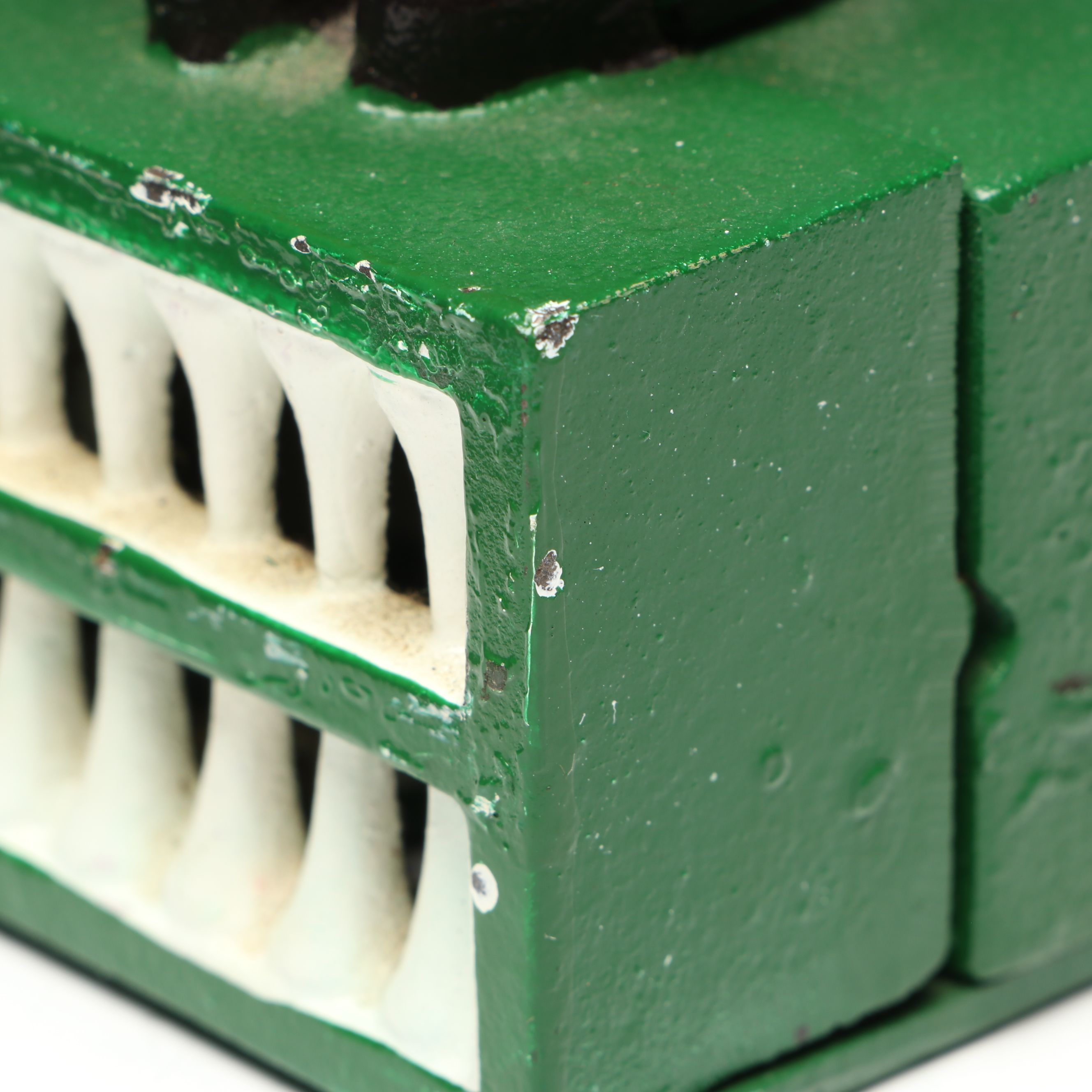 Reproduction Cold-Painted Cast Iron Uncle Sam, Golfer and Fishing Coin Banks