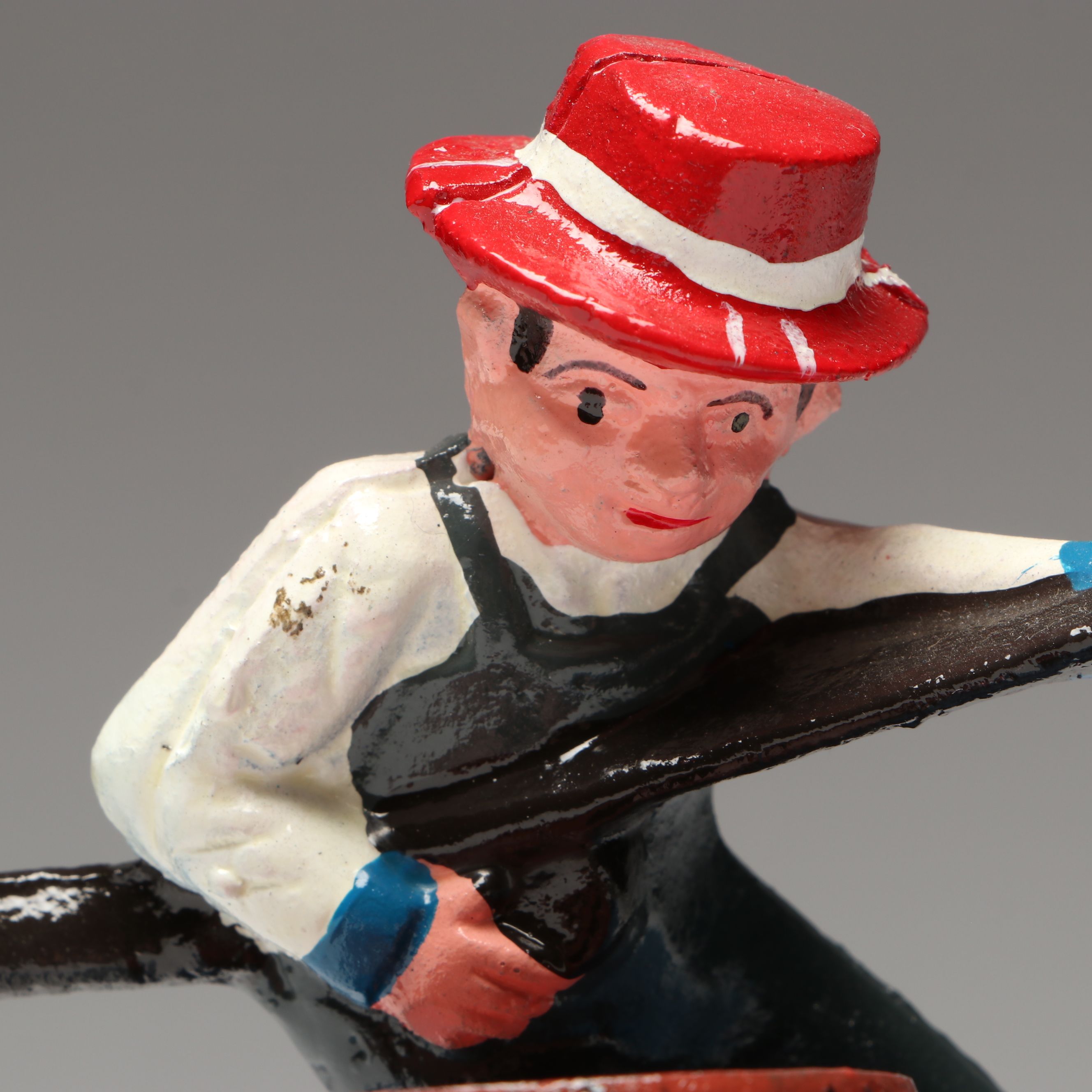 Reproduction Cold-Painted Cast Iron Uncle Sam, Golfer and Fishing Coin Banks