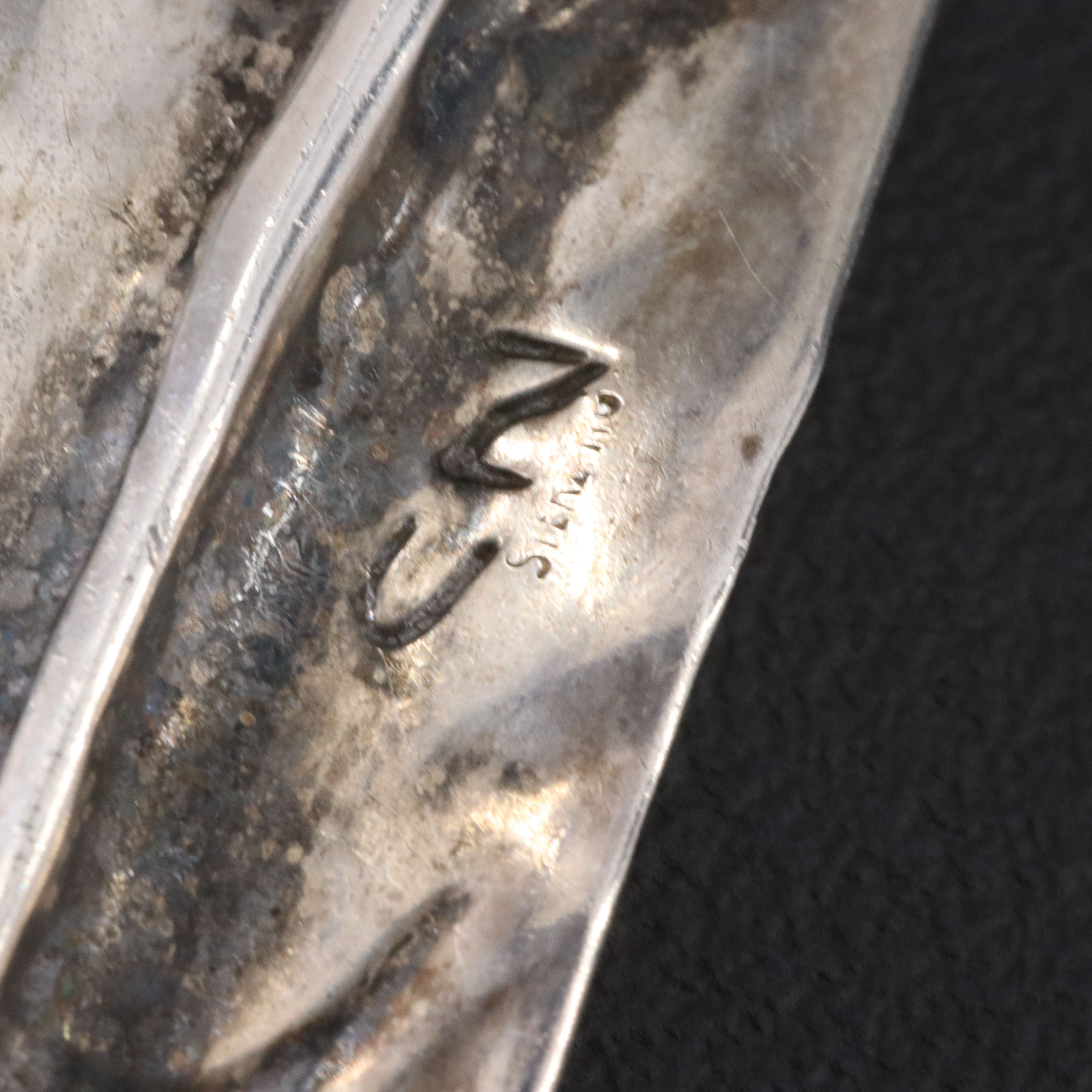 Clifton "Clif" Nicholson Sterling Lily Pad Asymmetrical Earrings