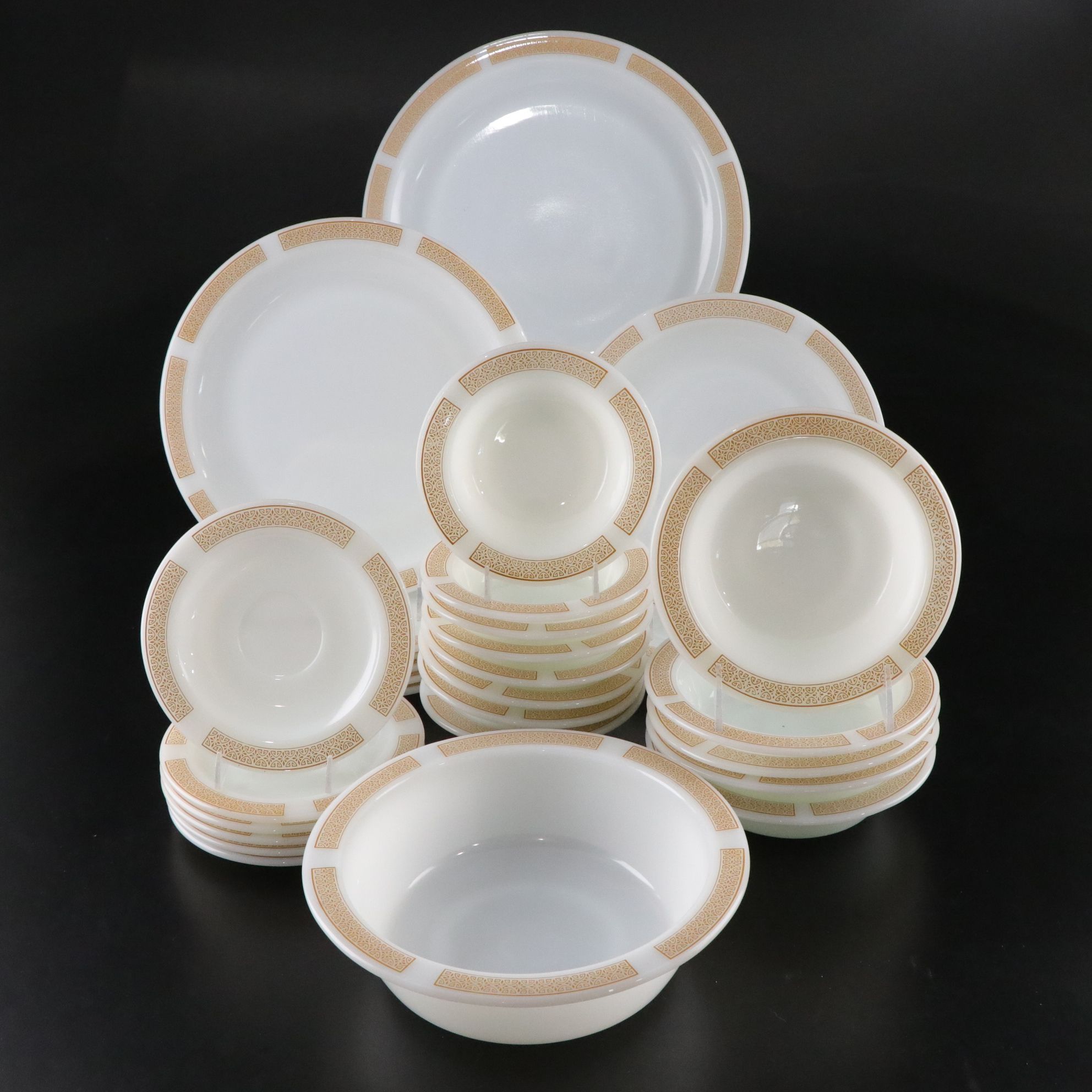 Anchor Hocking "Harvest Athena" Milk Glass Bowls and Plates
