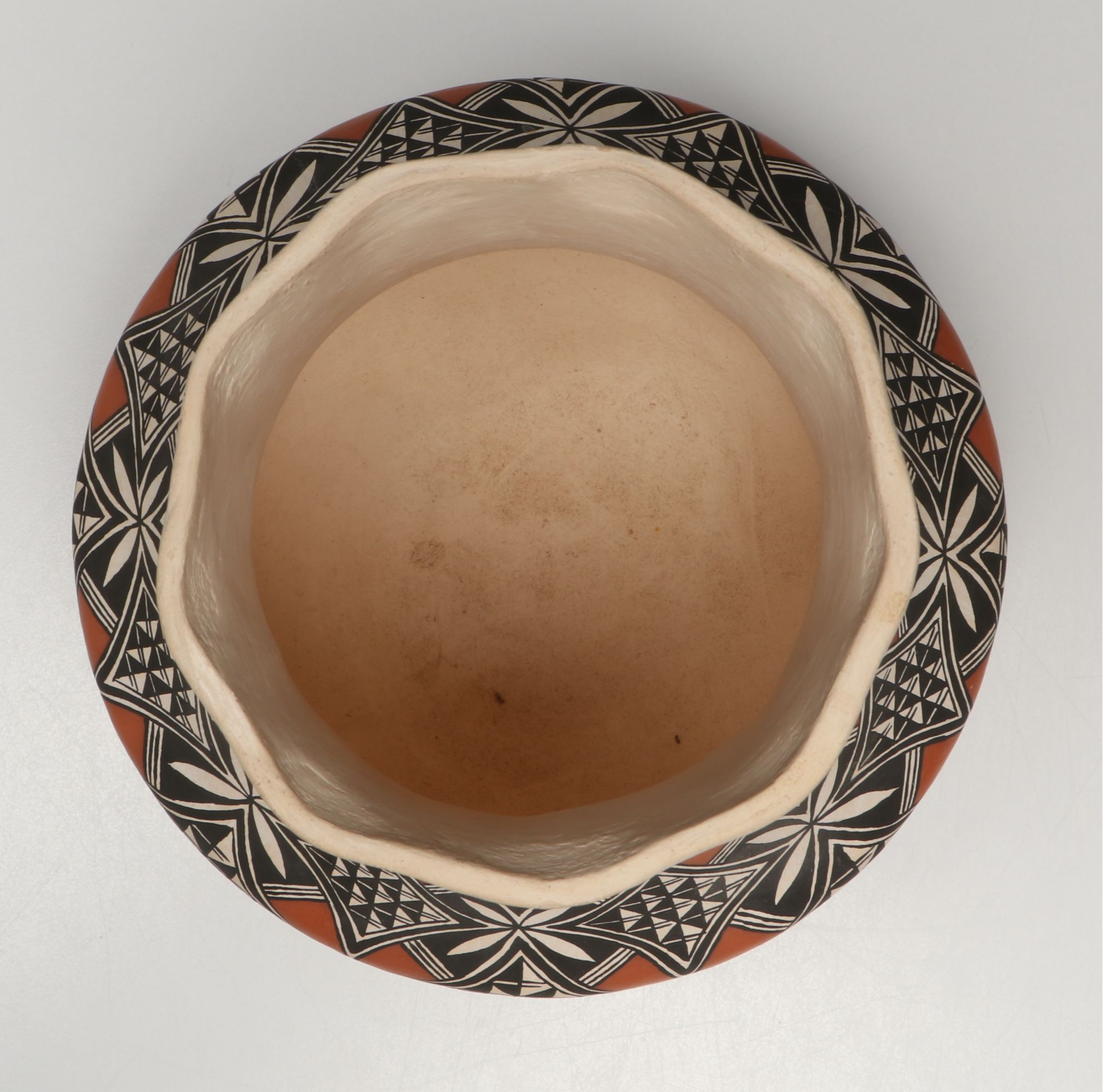 Artist Signed N. Lucero Acoma Pueblo Earthenware Vase