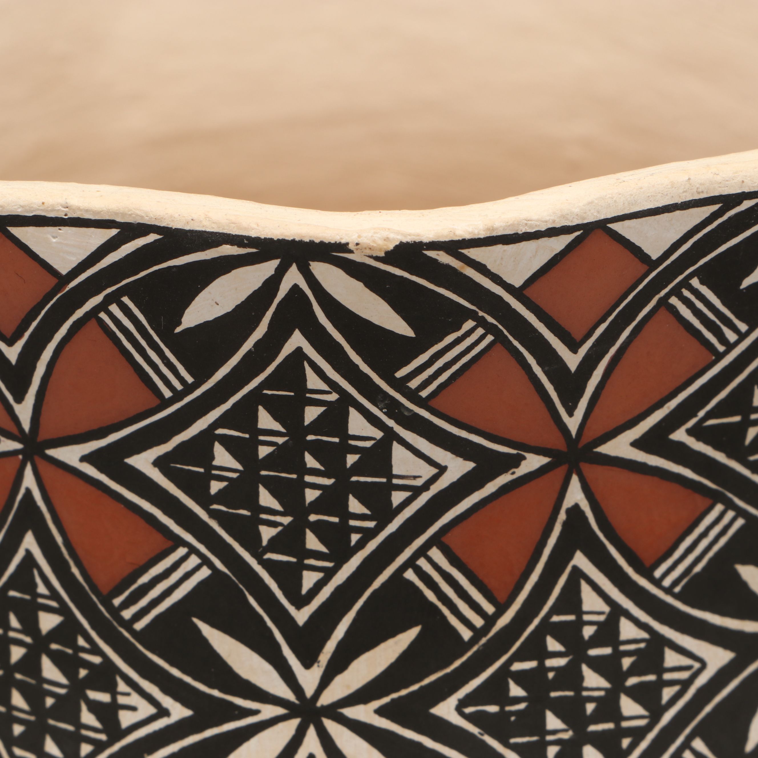 Artist Signed N. Lucero Acoma Pueblo Earthenware Vase