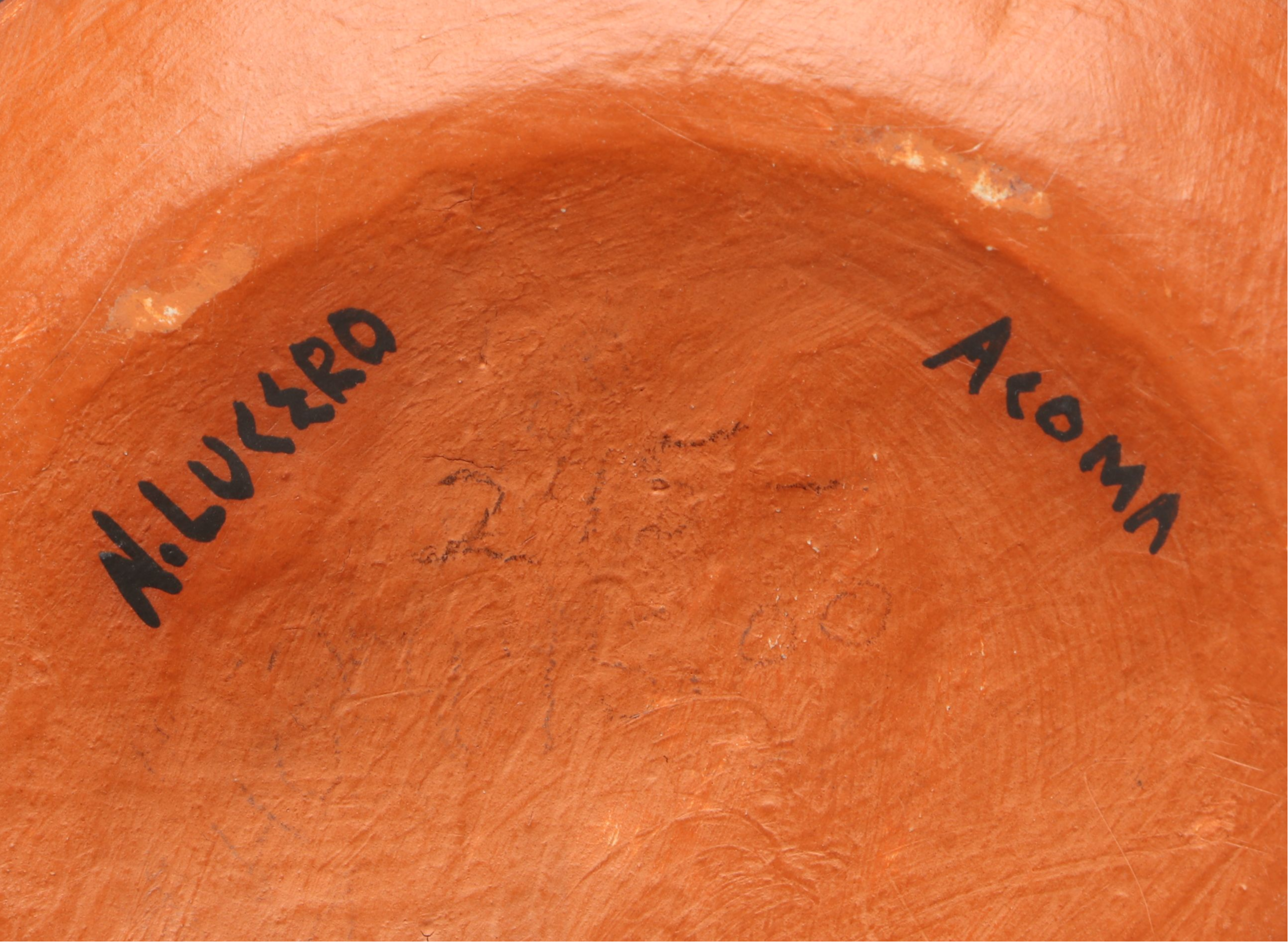 Artist Signed N. Lucero Acoma Pueblo Earthenware Vase