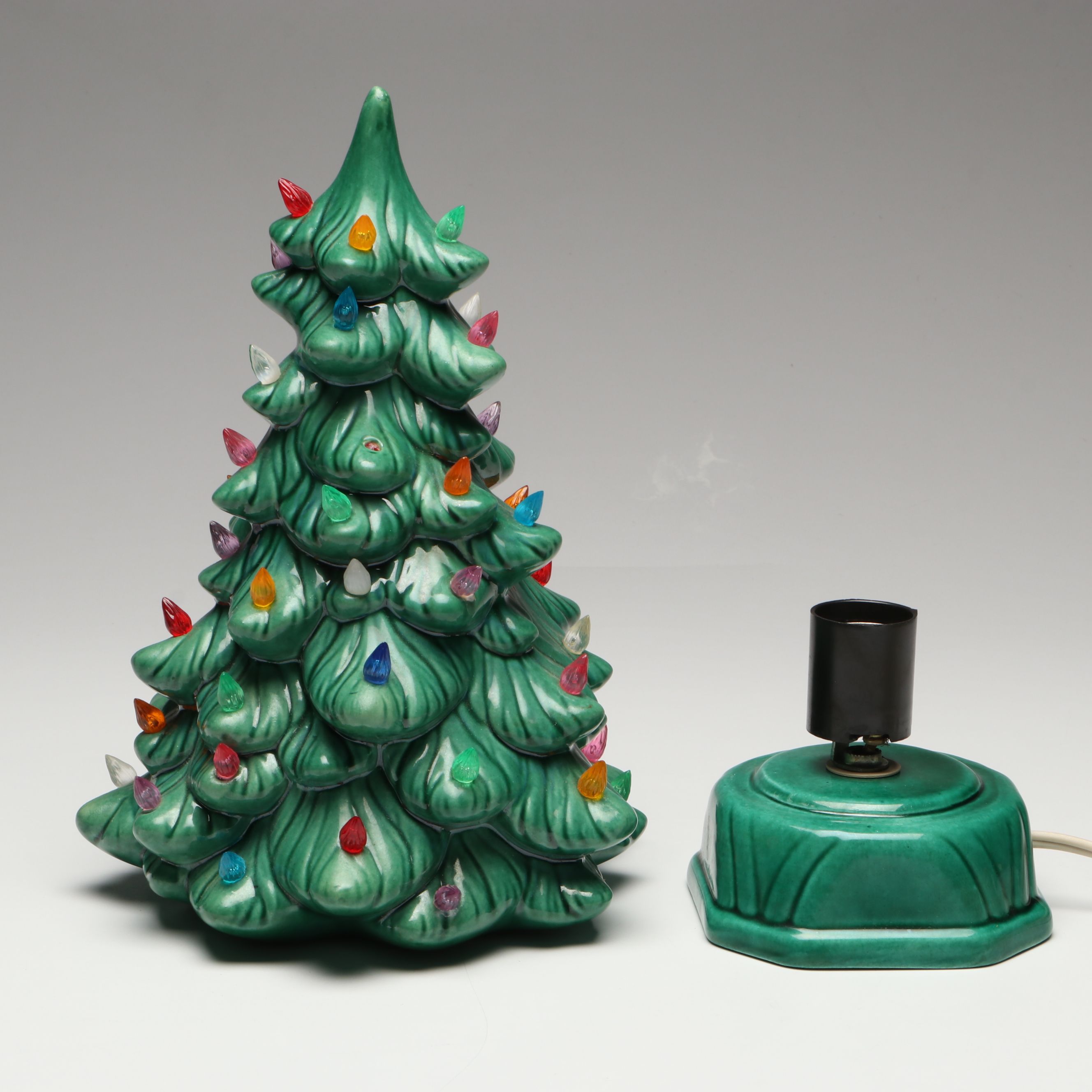 Illuminated Ceramic Christmas Tree with Nativity Scene