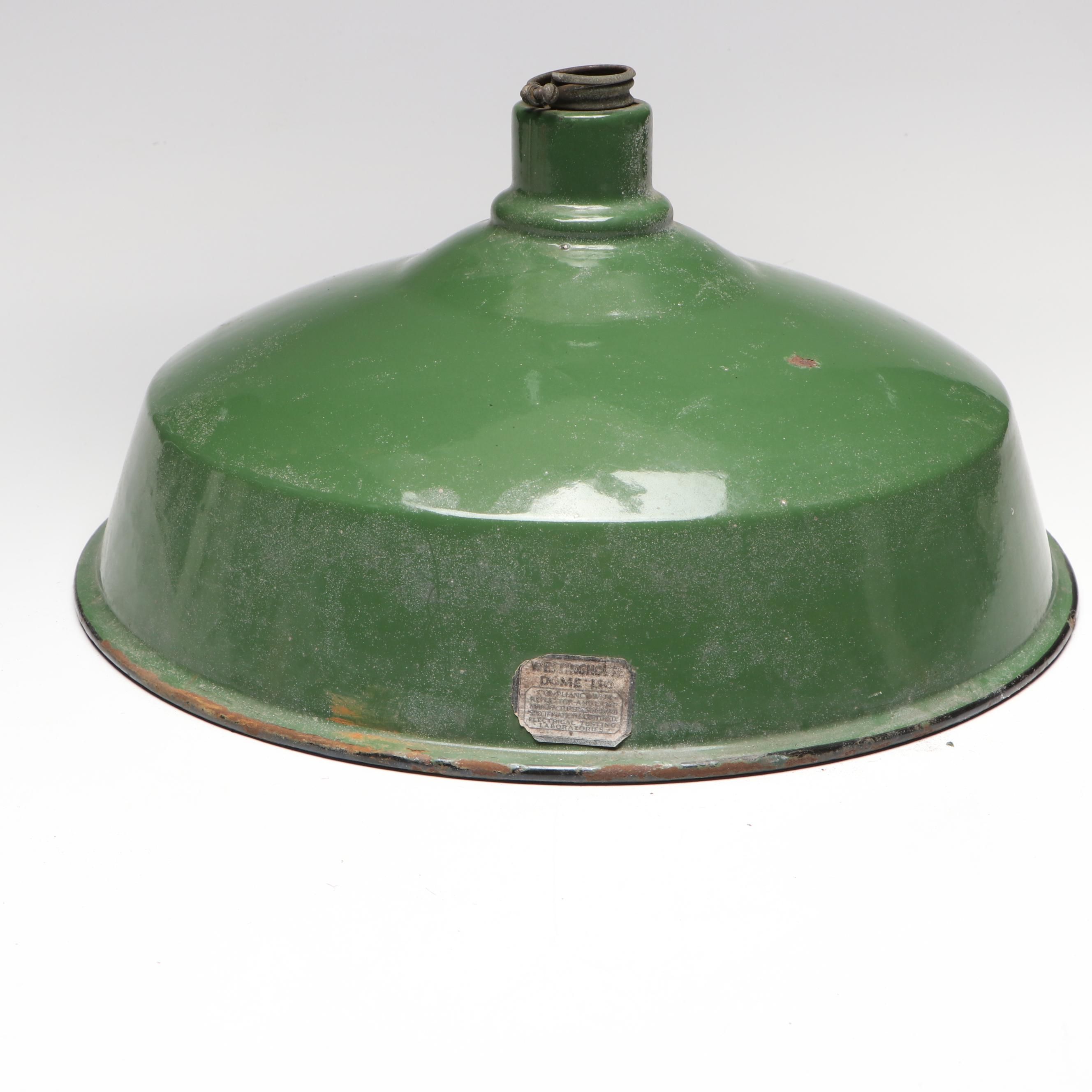 Westinghouse Enameled Metal Industrial Pendant Lamp Shade, Mid-20th C.