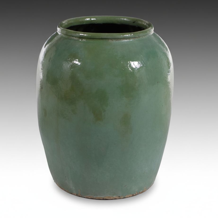 Chinese Style Celadon Glazed Ceramic Jar