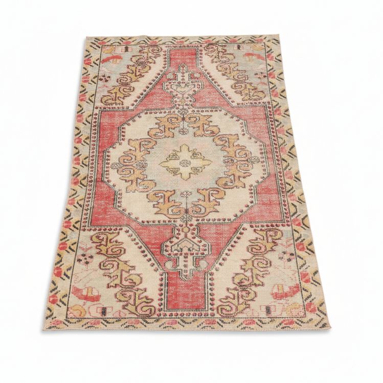 4' x 7' Hand-Knotted Turkish Anatolian Medallion Area Rug