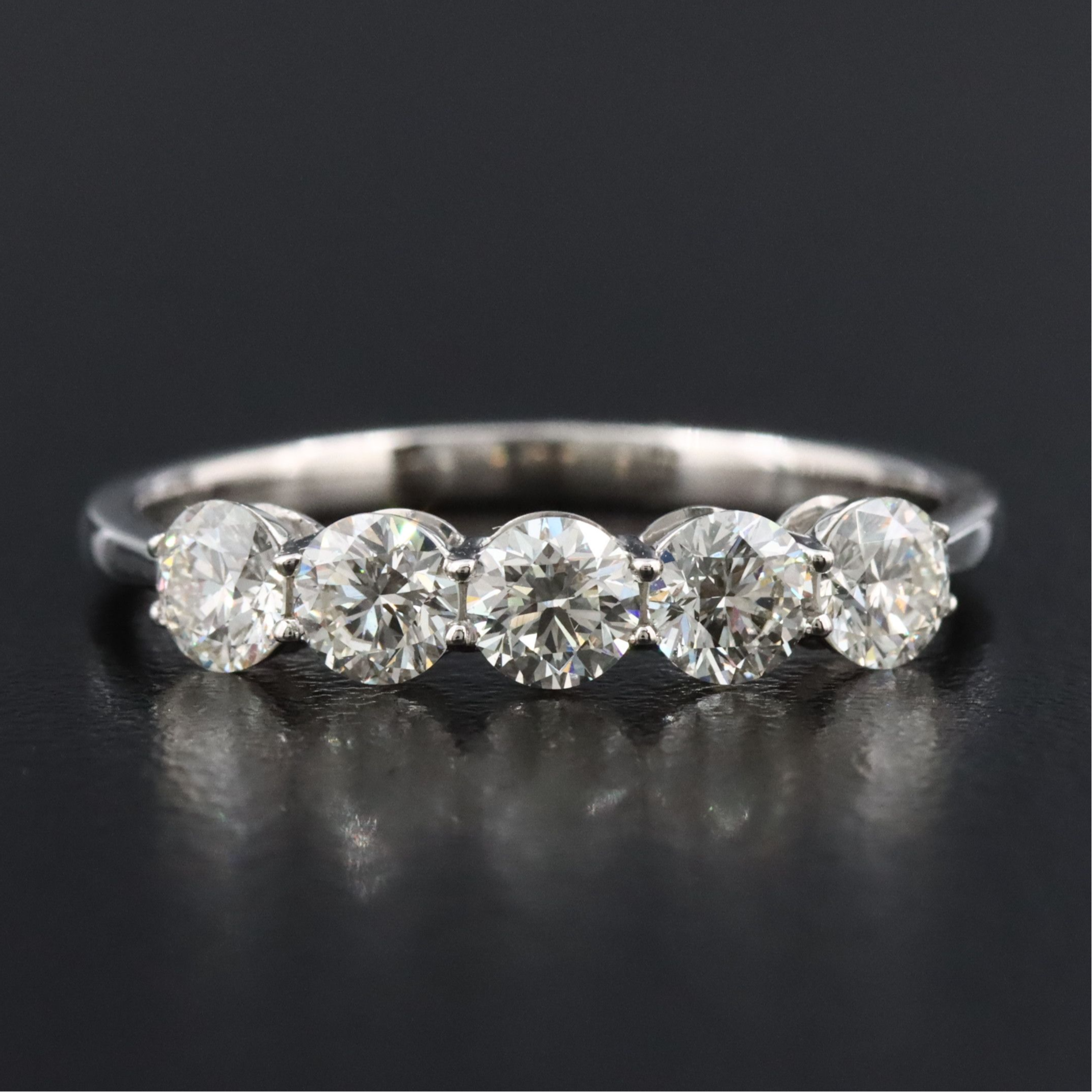 Platinum 0.93 CTW Diamond Ring