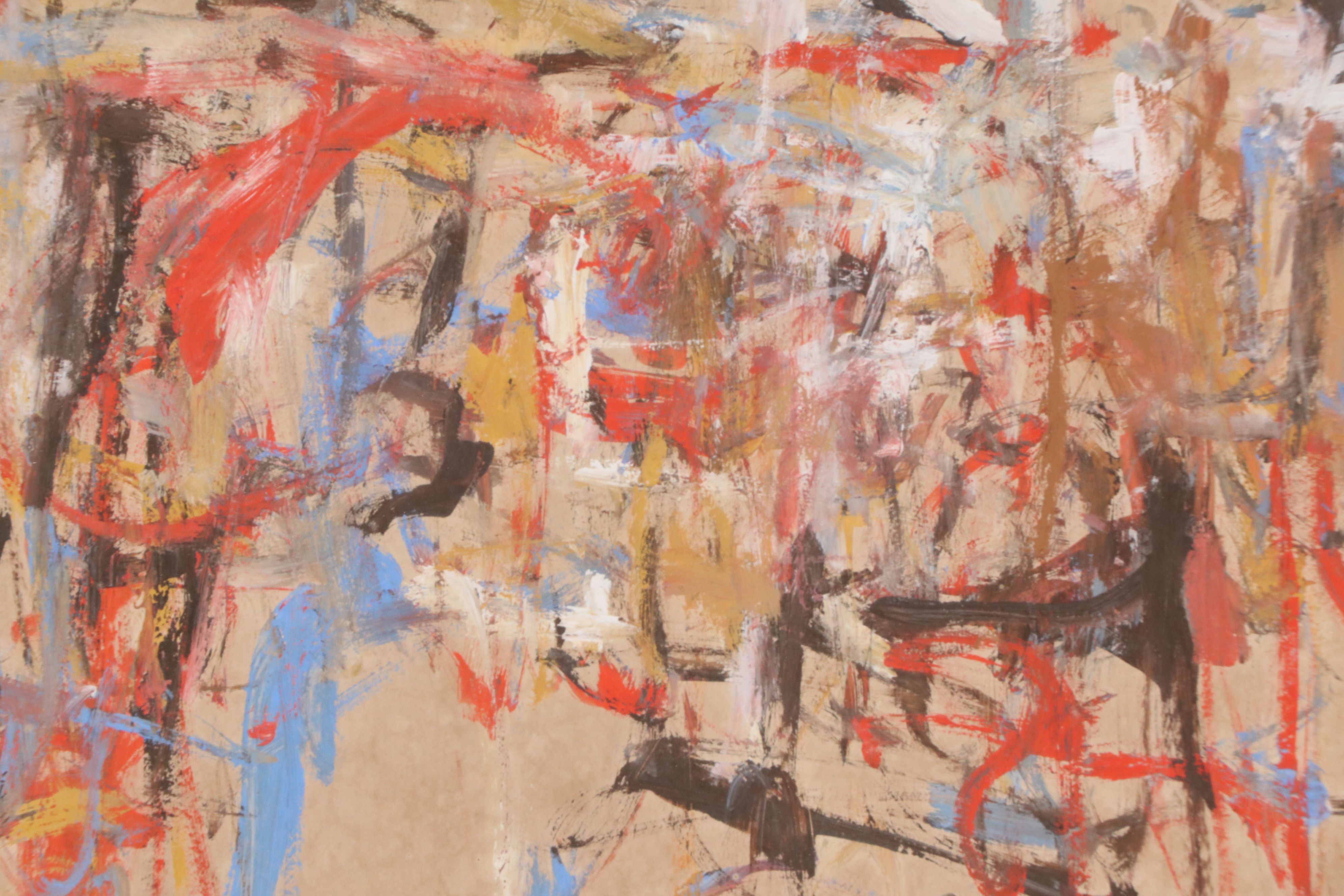 Benson Abstract Expressionist Style Acrylic Painting