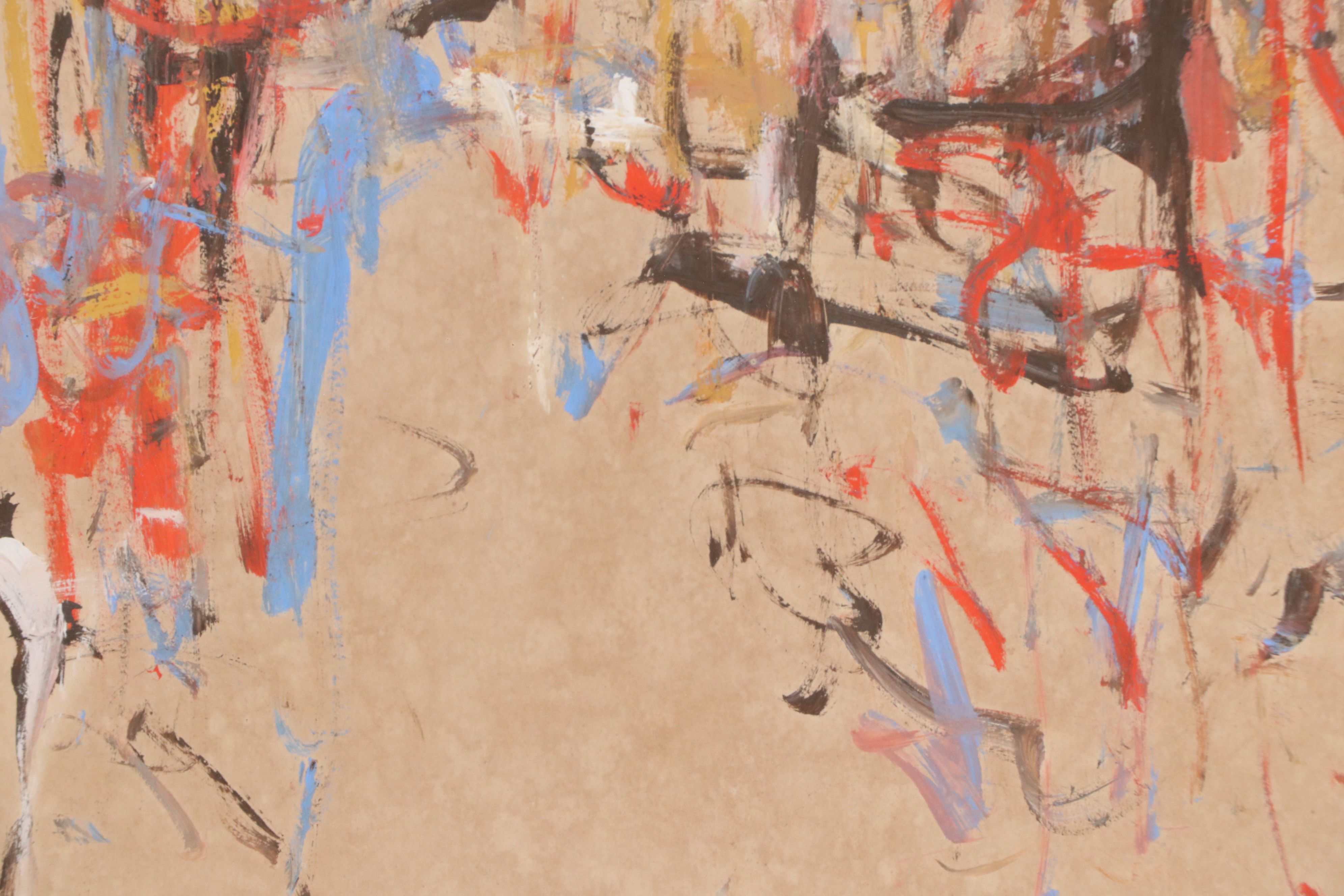 Benson Abstract Expressionist Style Acrylic Painting