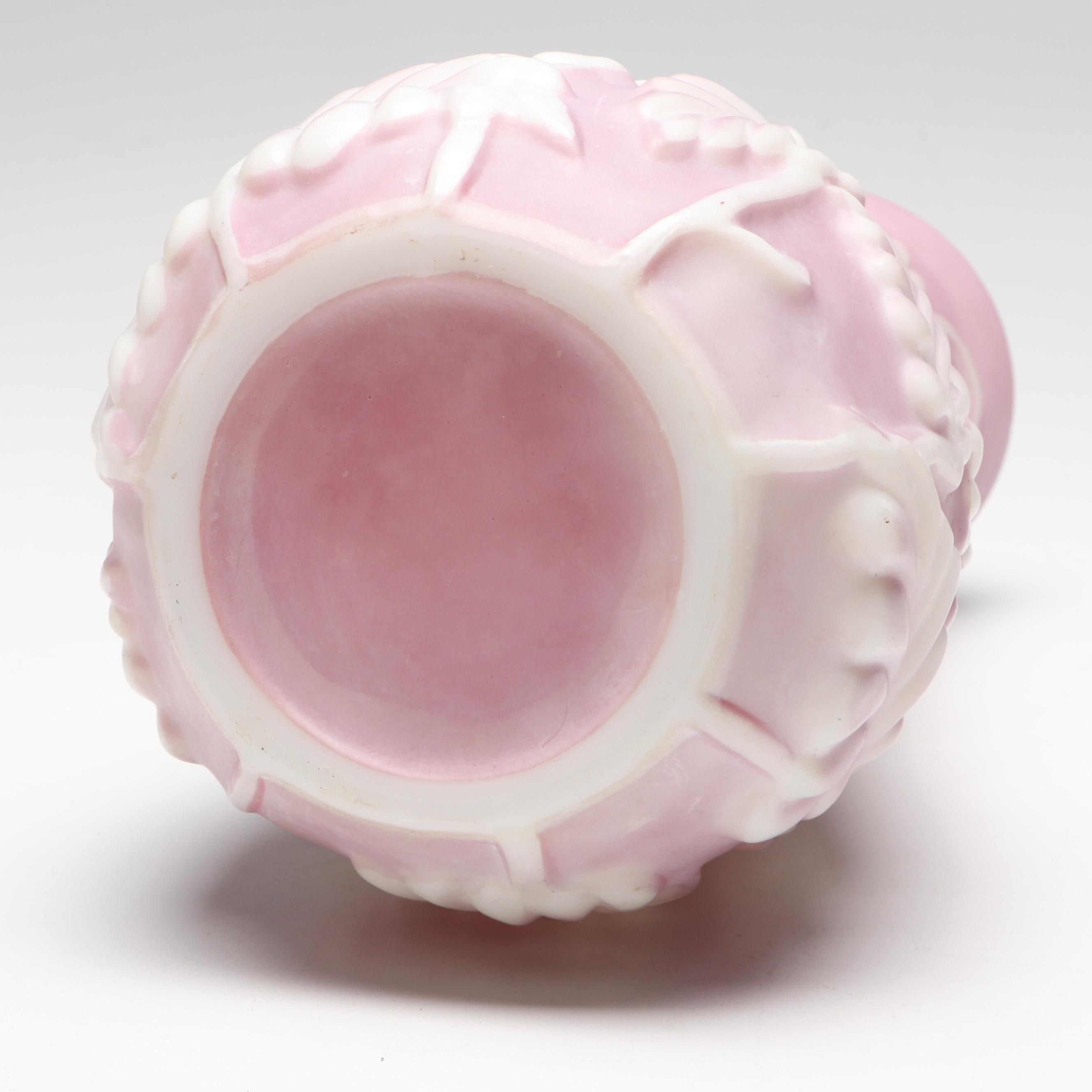 Phoenix Consolidated Glass "Philodendron" Relief Vase