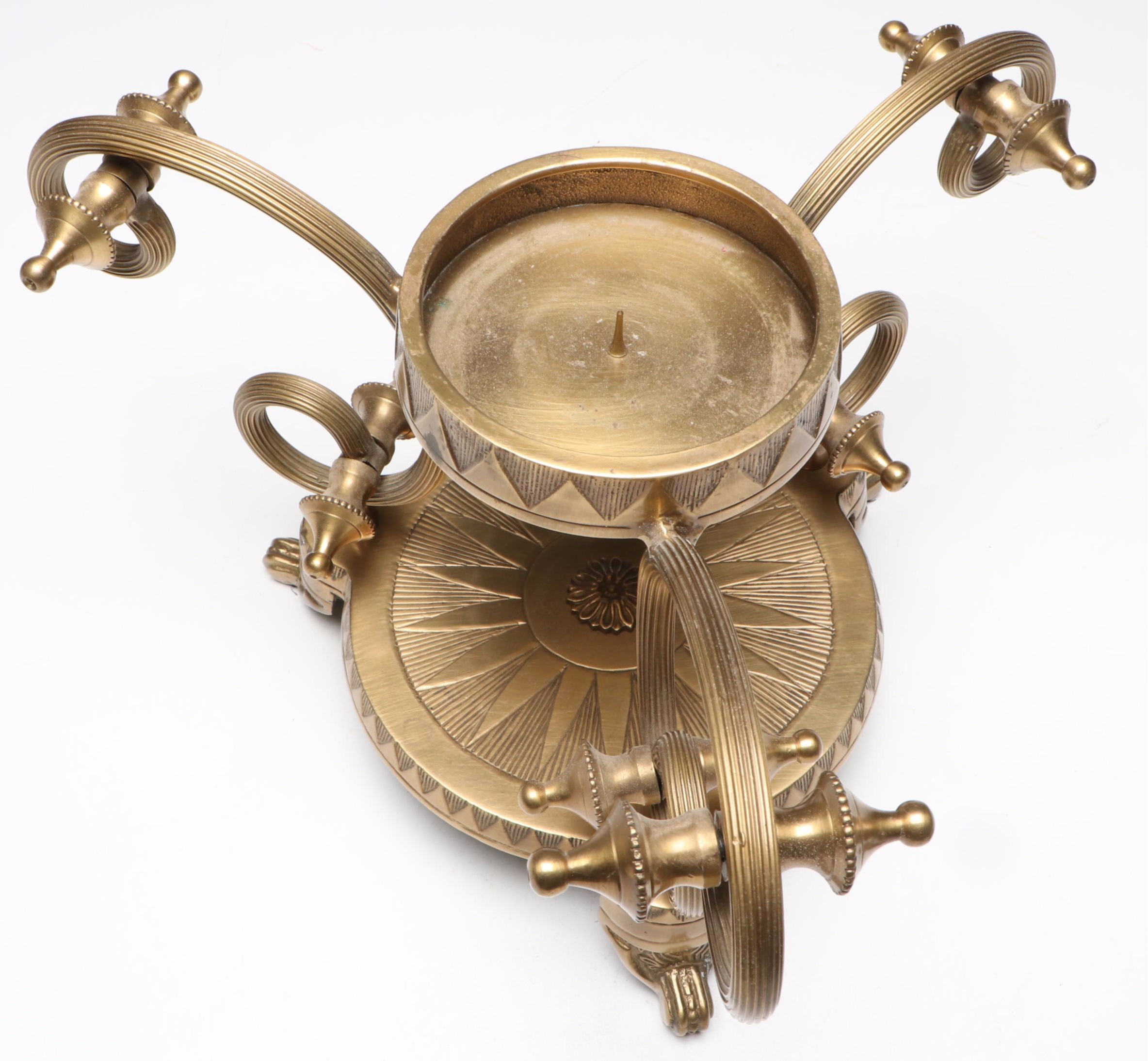 Art Nouveau Style Brass Candle Holder