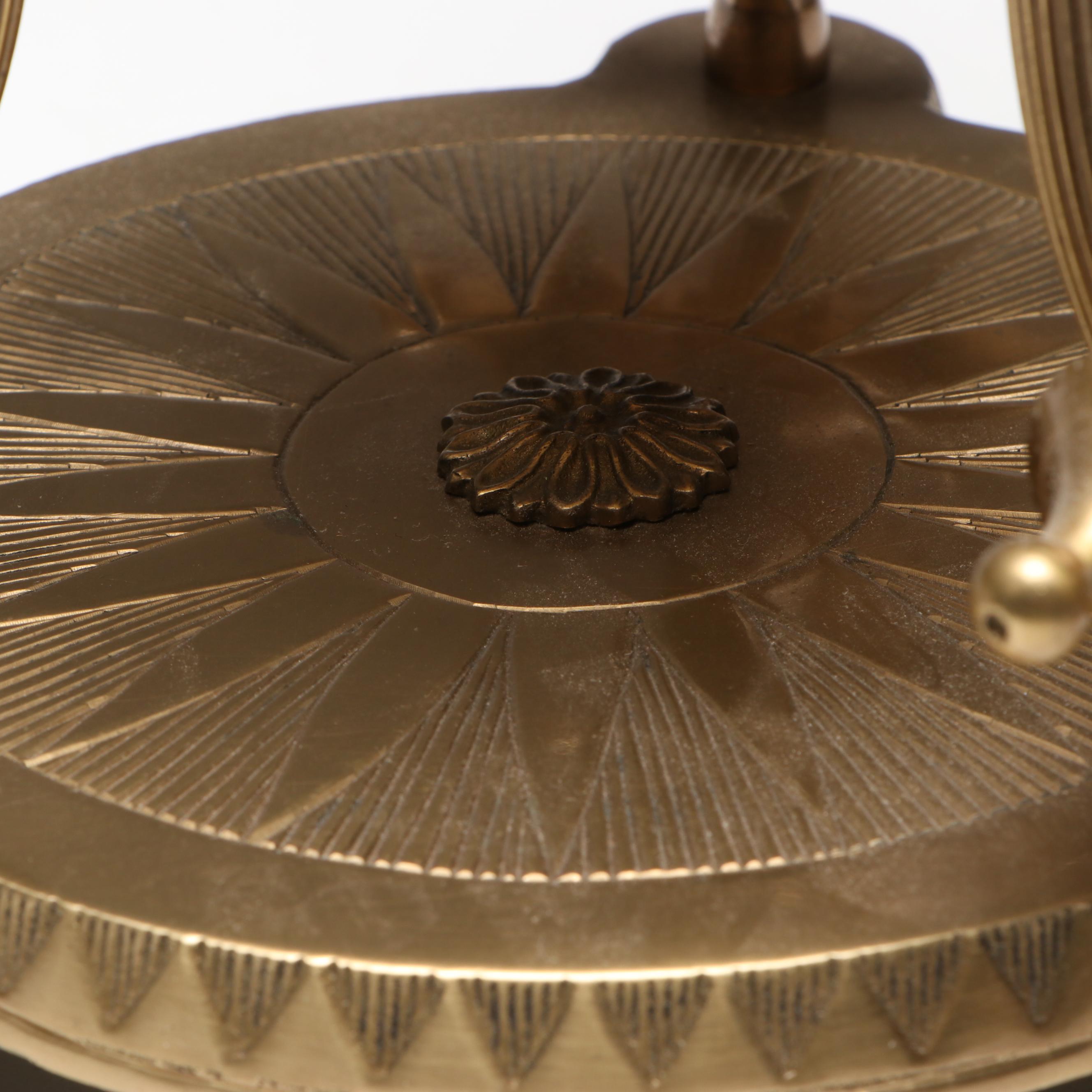 Art Nouveau Style Brass Candle Holder