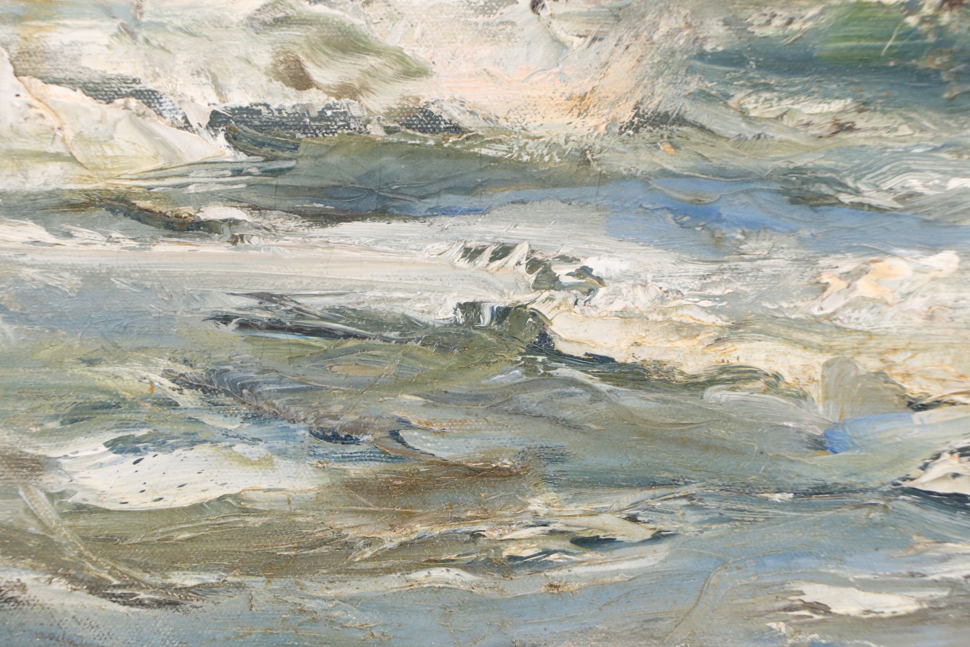 Attributed to James King Seascape Oil Painting, 1967