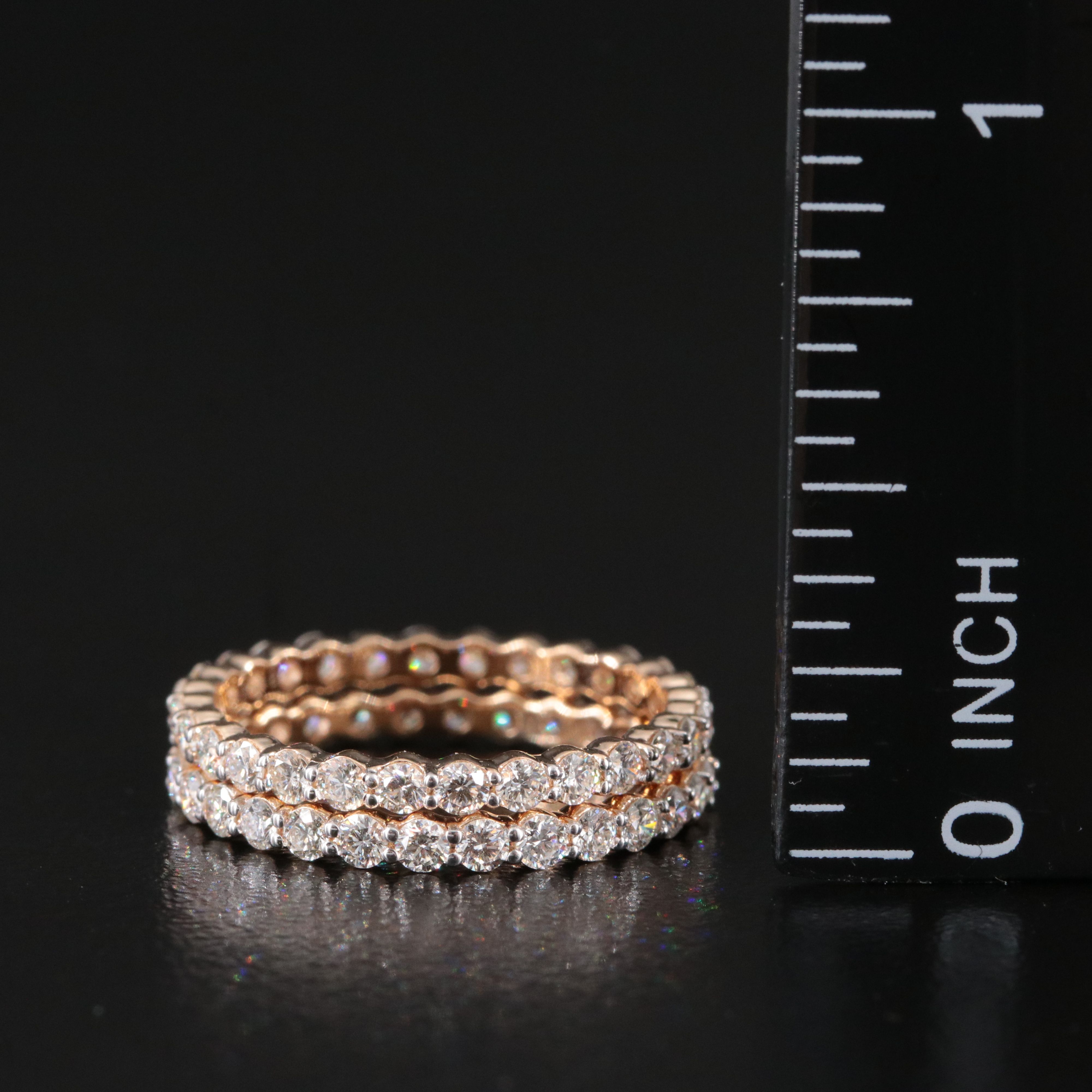 14K 1.38 CTW Diamond Stacking Eternity Bands