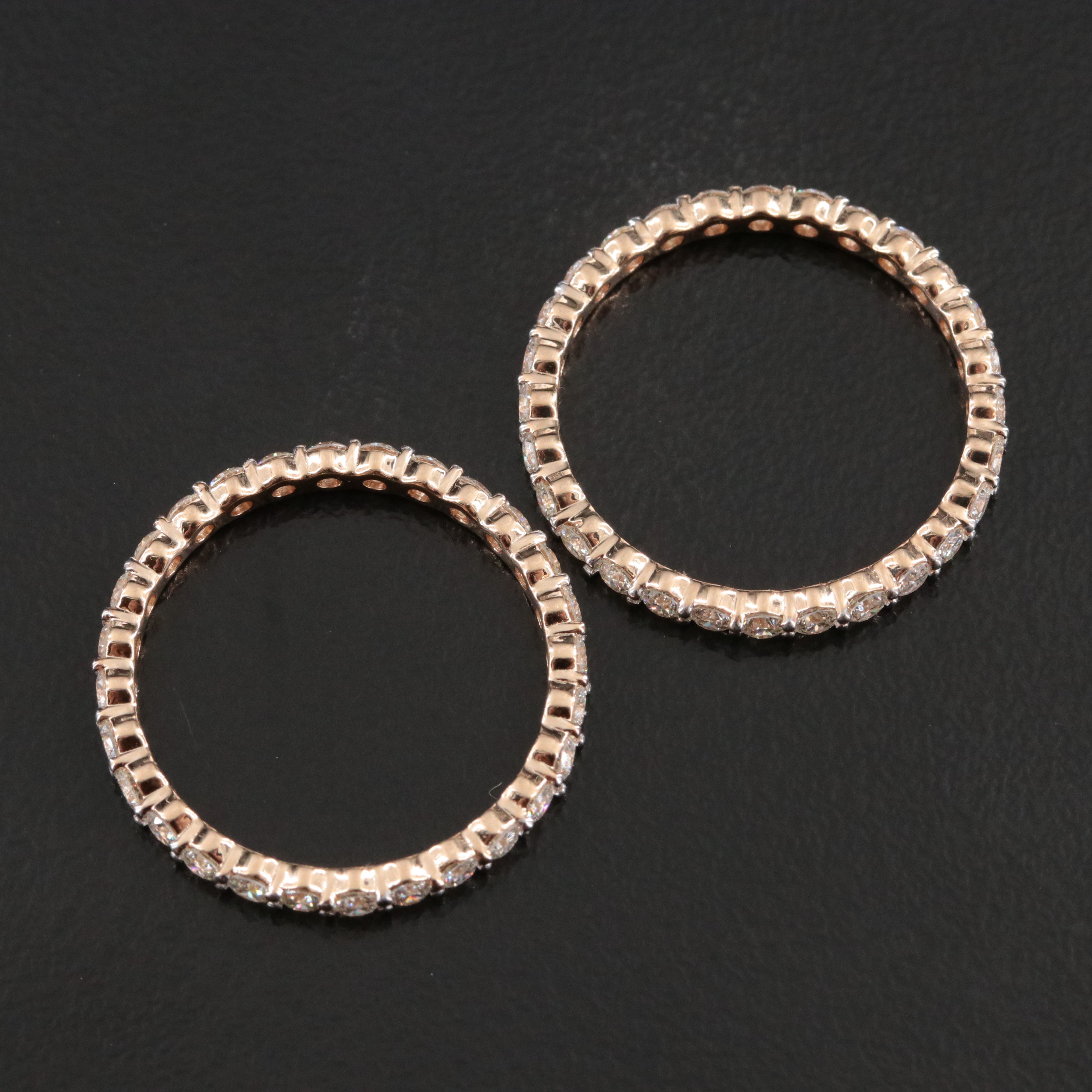 14K 1.38 CTW Diamond Stacking Eternity Bands