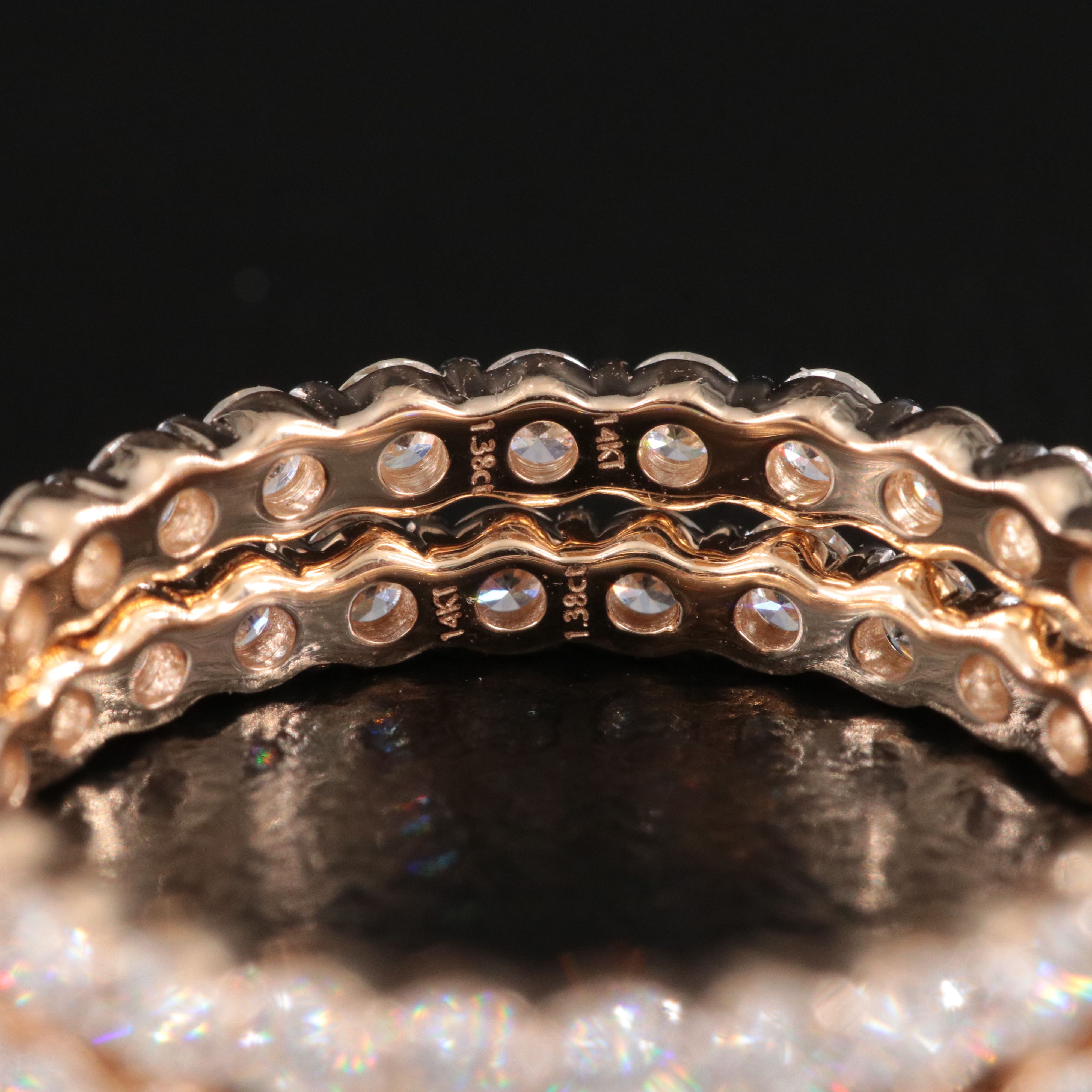 14K 1.38 CTW Diamond Stacking Eternity Bands