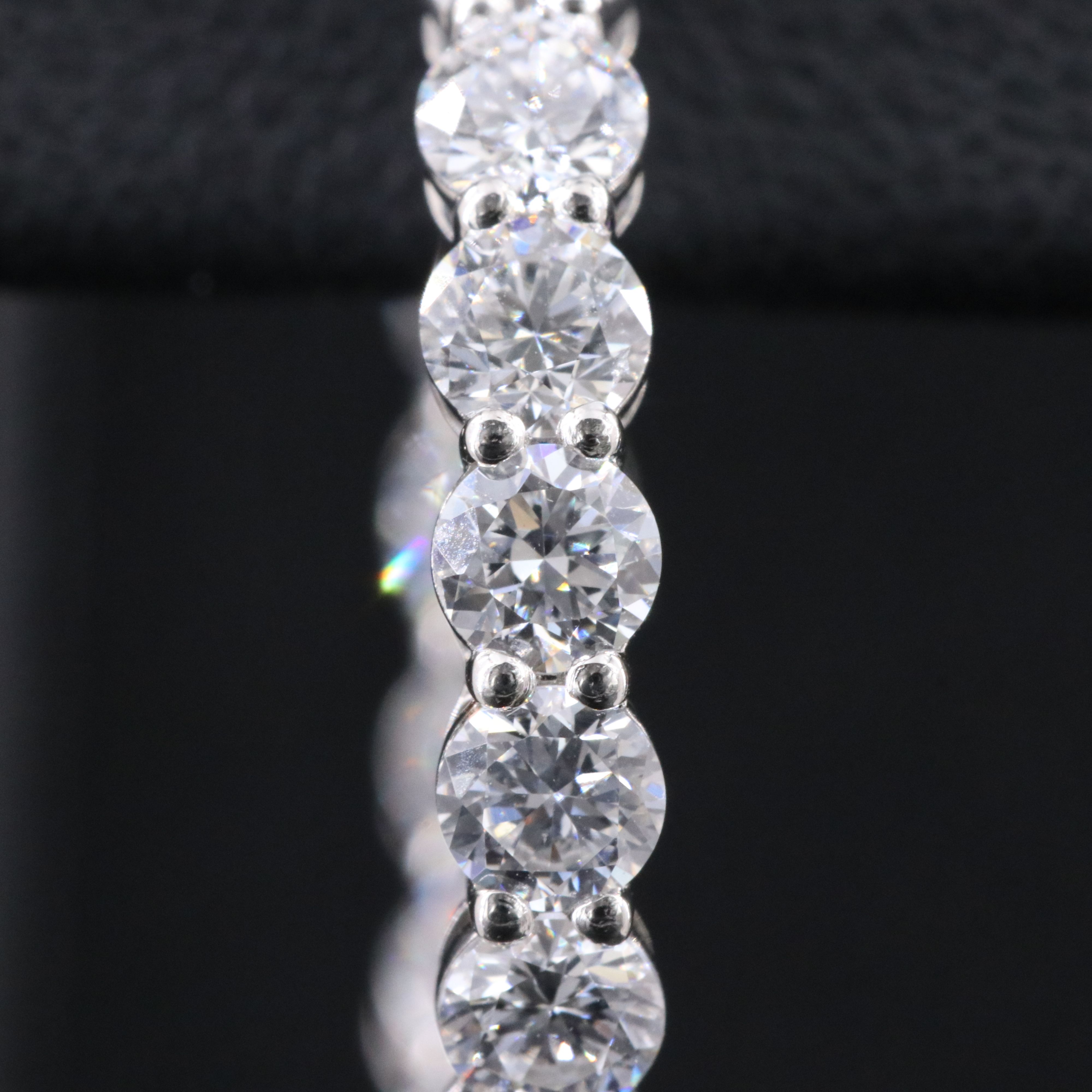 Platinum 4.44 CTW Lab Grown Diamond Inside-Out Hoop Earrings