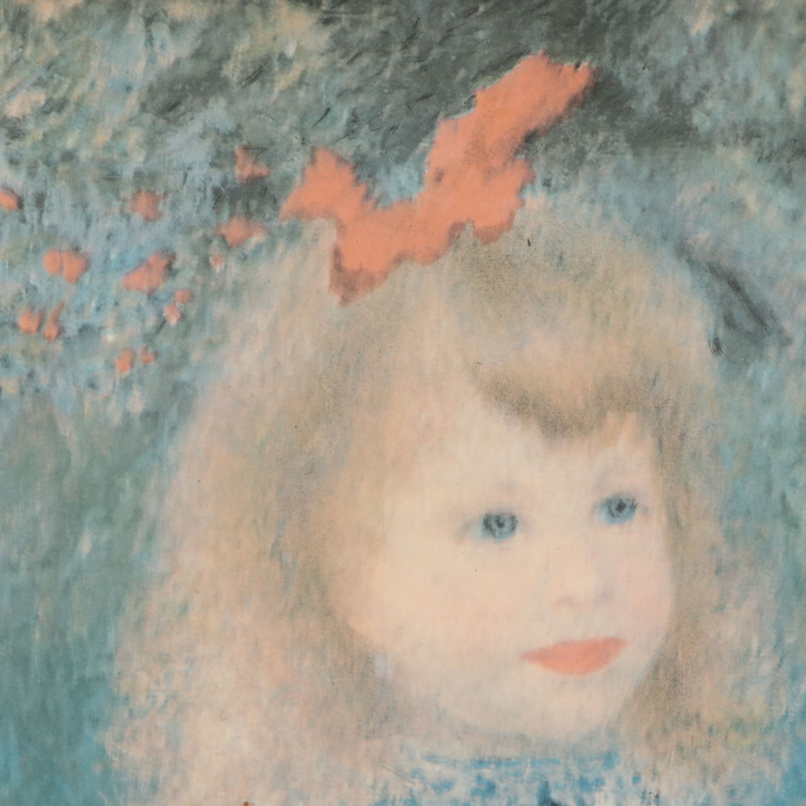 Offset Lithograph After Pierre-Auguste Renoir "A Girl with a Watering Can"