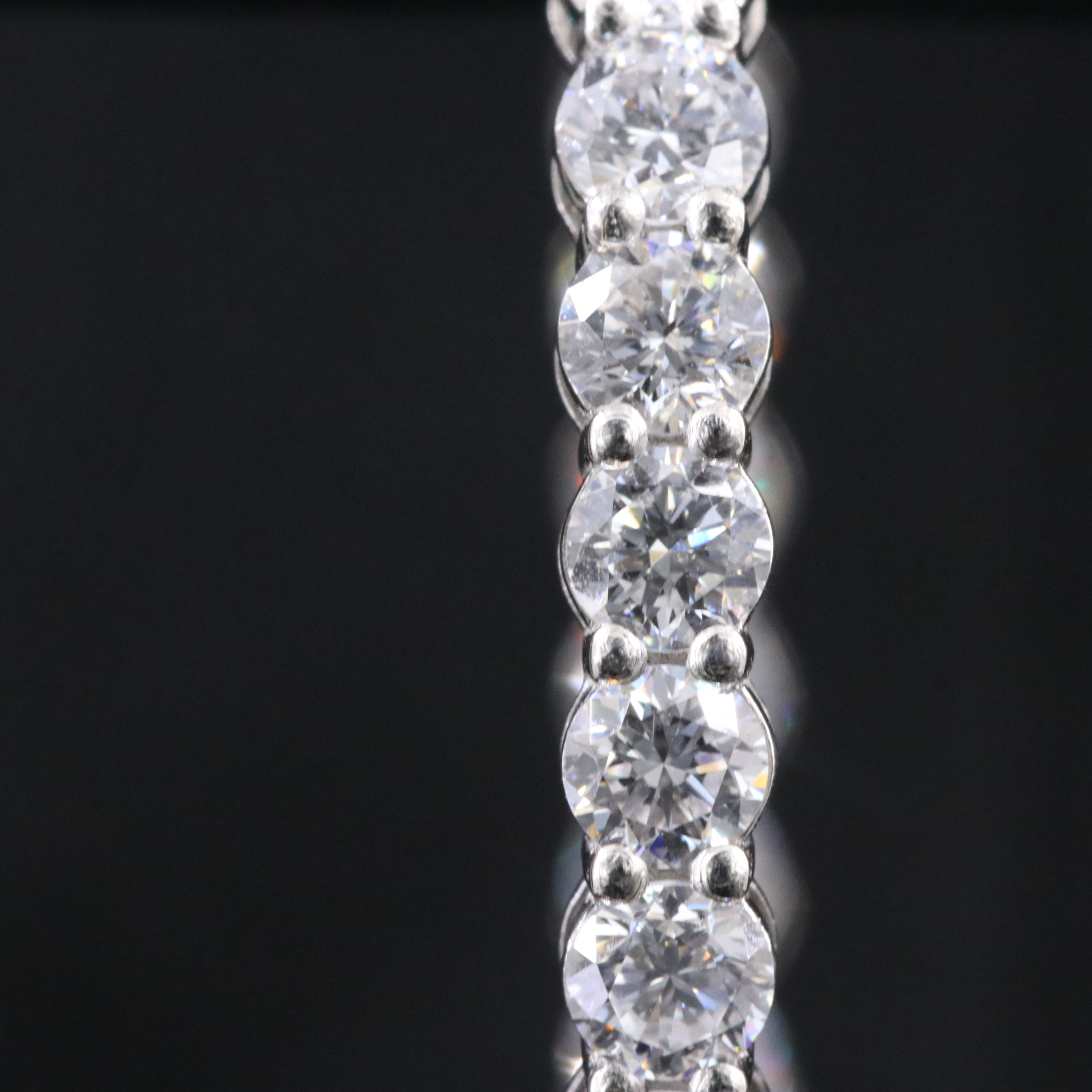 Platinum 6.71 CTW Lab Grown Diamond Inside-Out Hoop Earrings