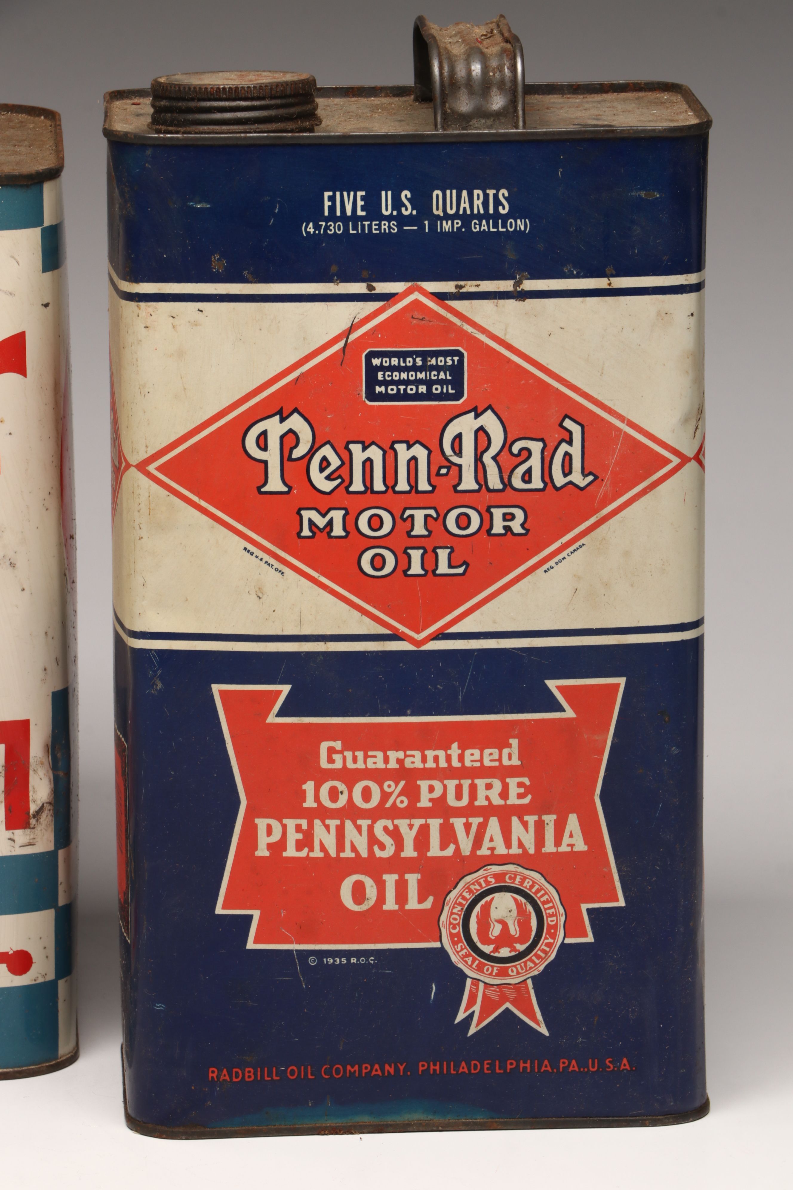 Penn-Rad Motor Oil Can, Du Pont Gelatin Wood Crate and More Vintage Memorabilia