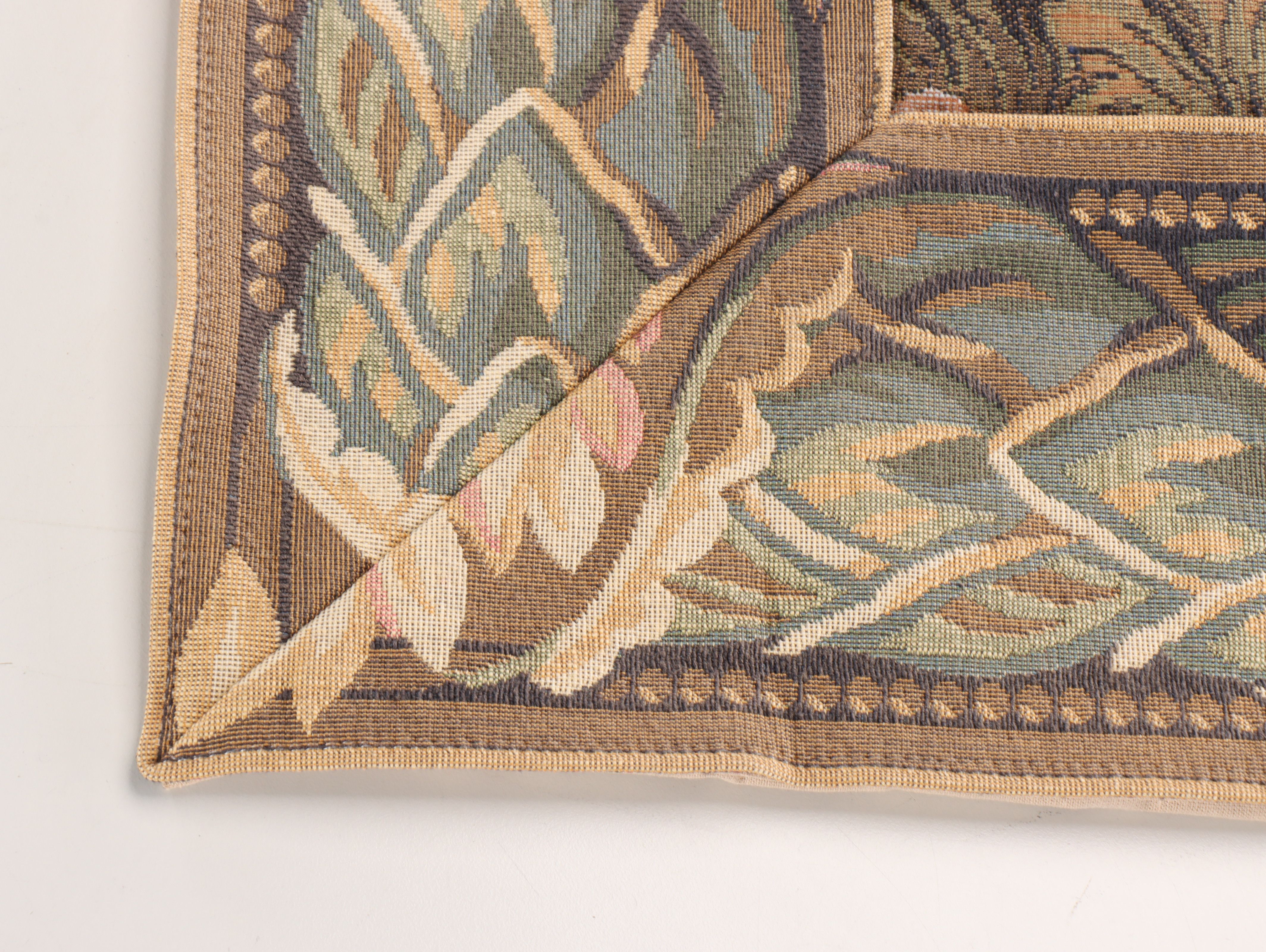 Tapestry Panel of Fox Hunt Scene with Wall Rod