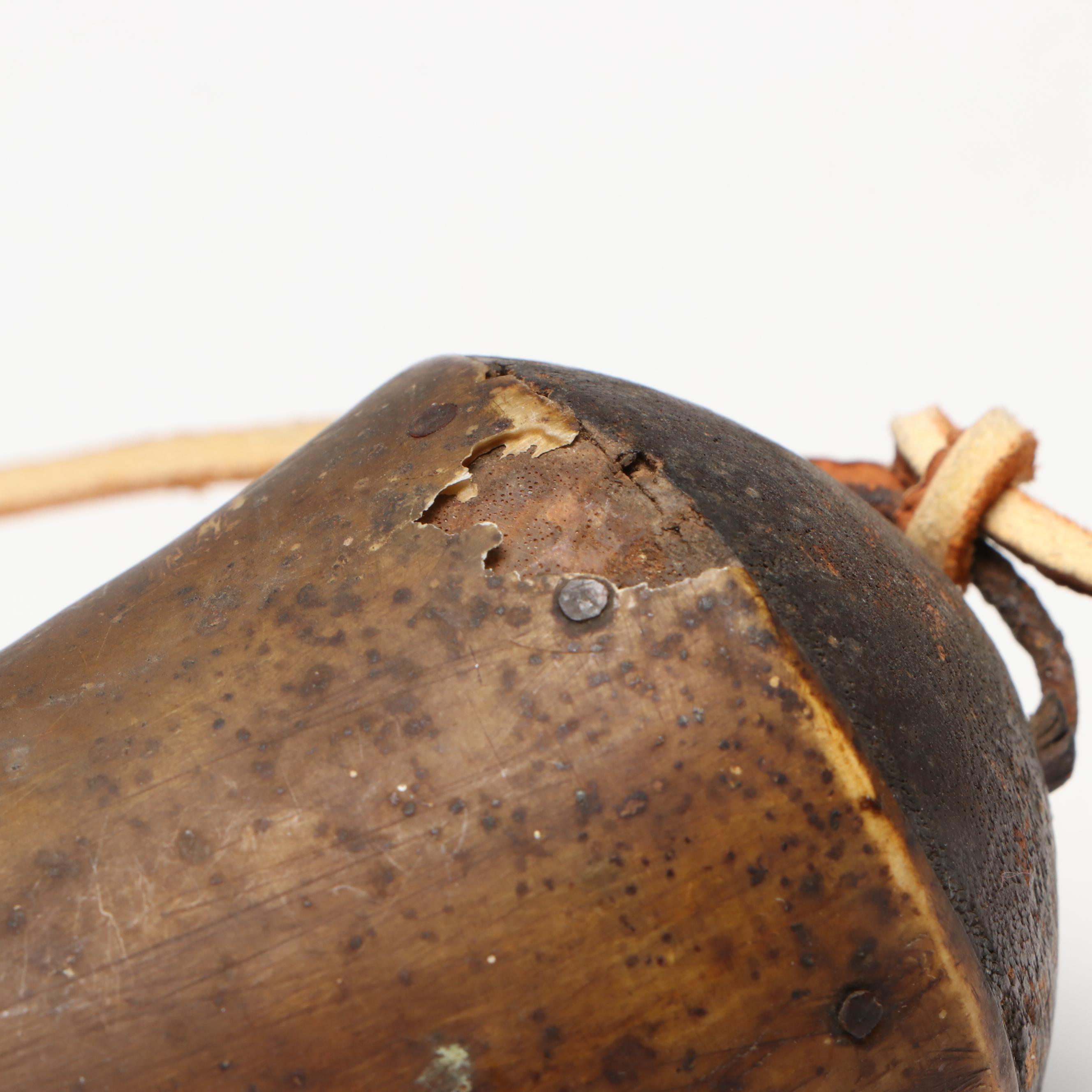 Antique Polished Horn Powder Flasks