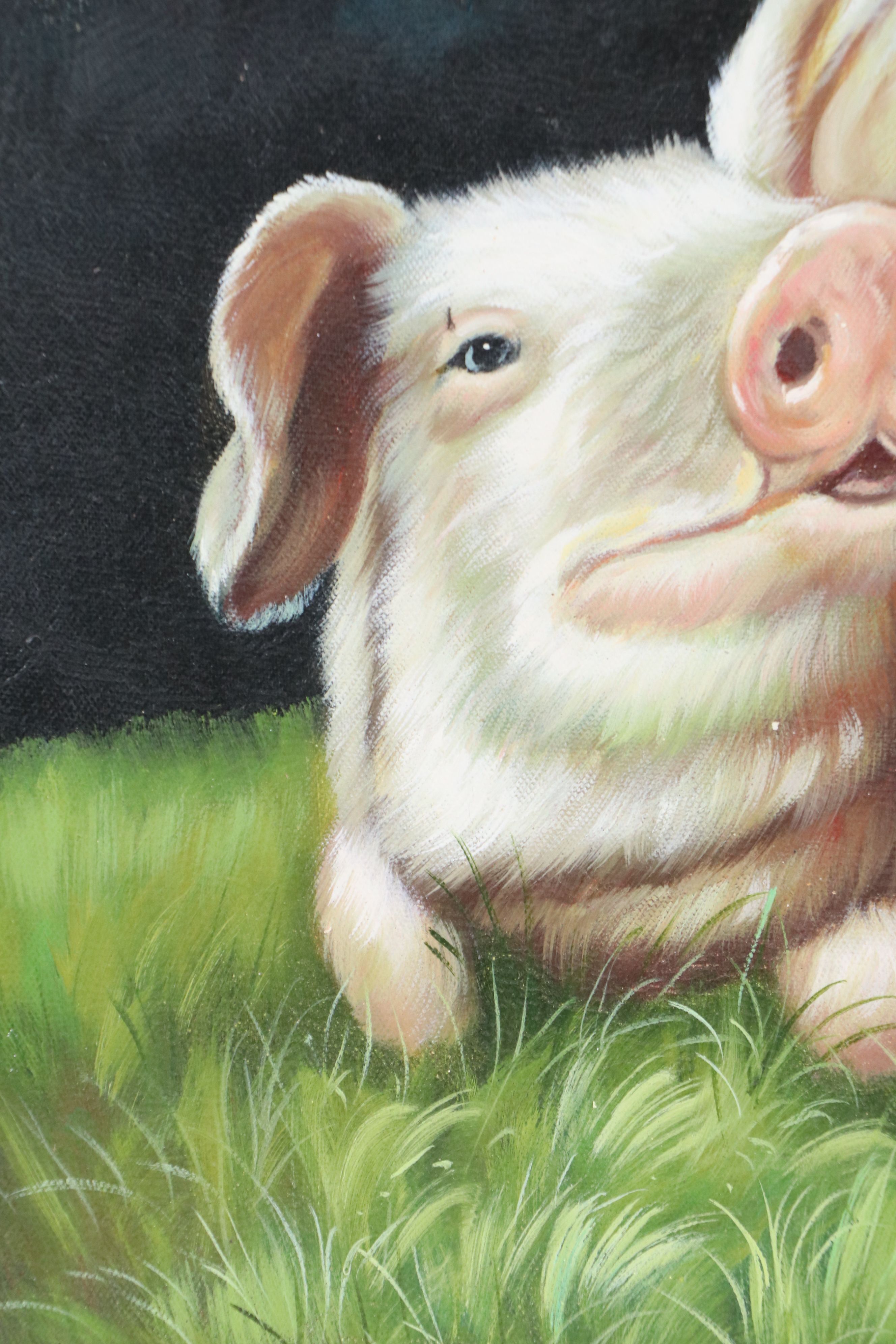 Acrylic Painting of Piglets