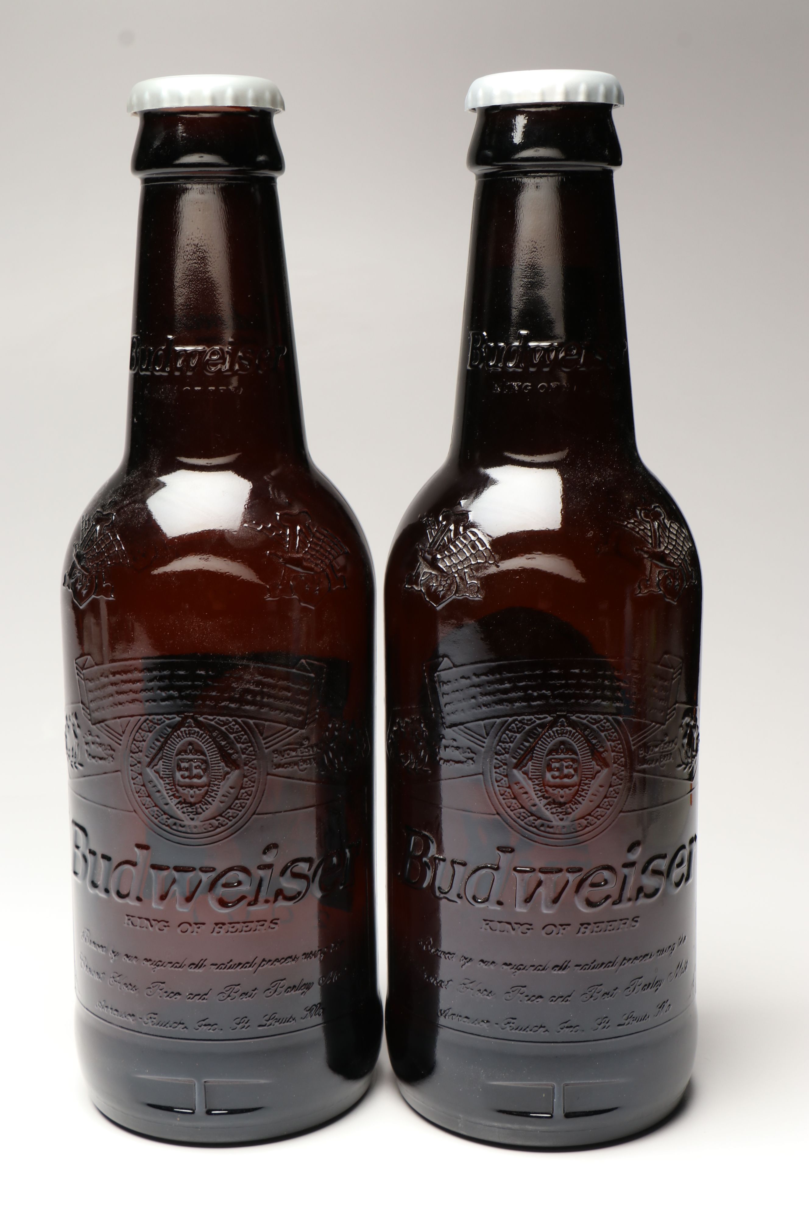 Oversize Reds Budwiser Glass Beer Bottles