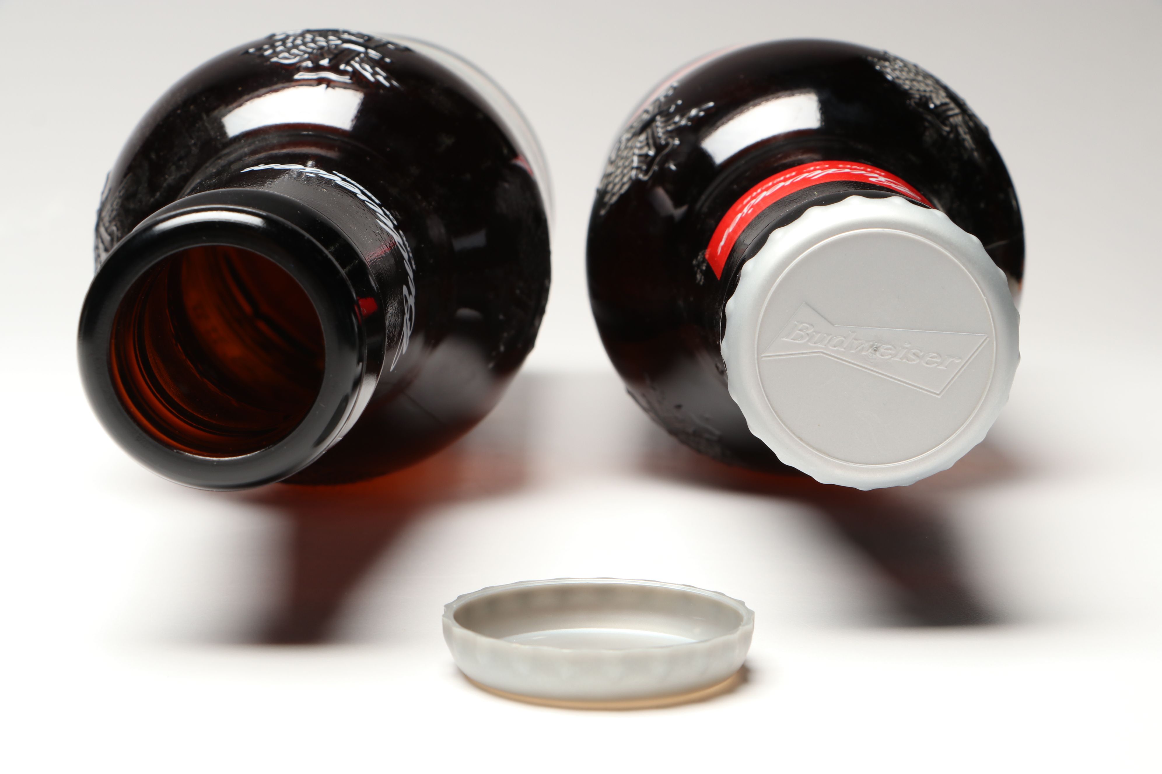 Oversize Reds Budwiser Glass Beer Bottles