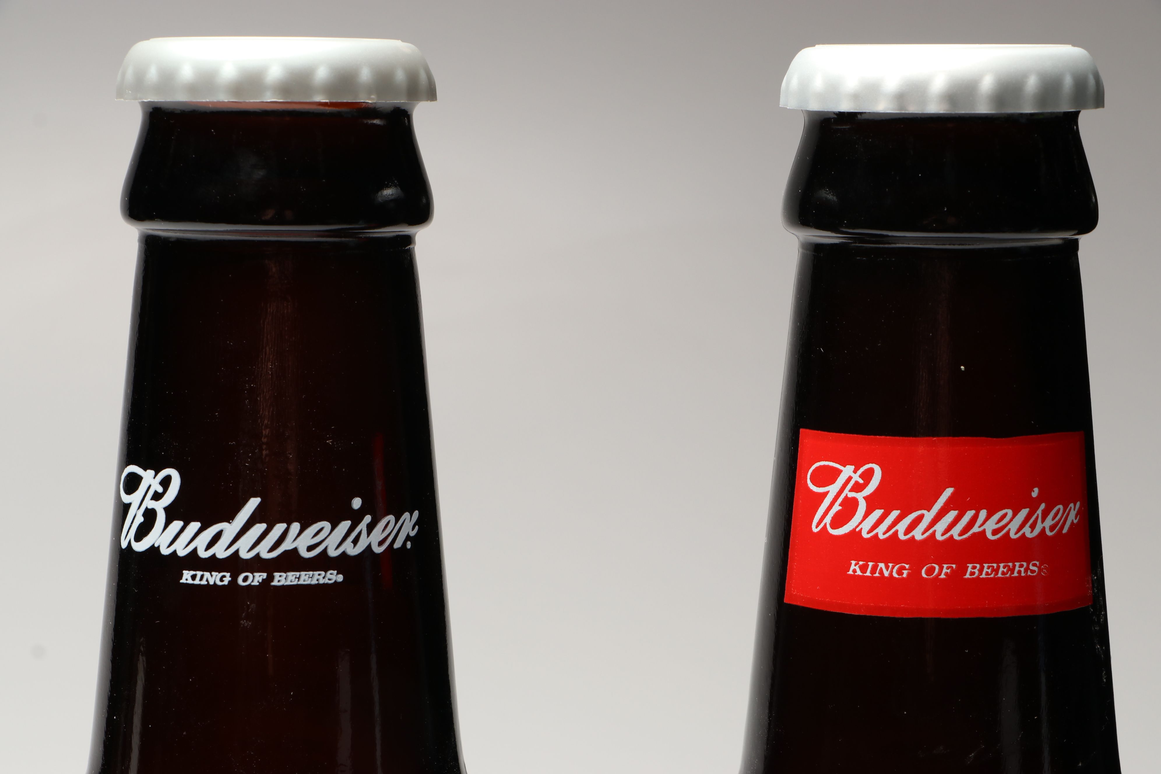 Oversize Reds Budwiser Glass Beer Bottles