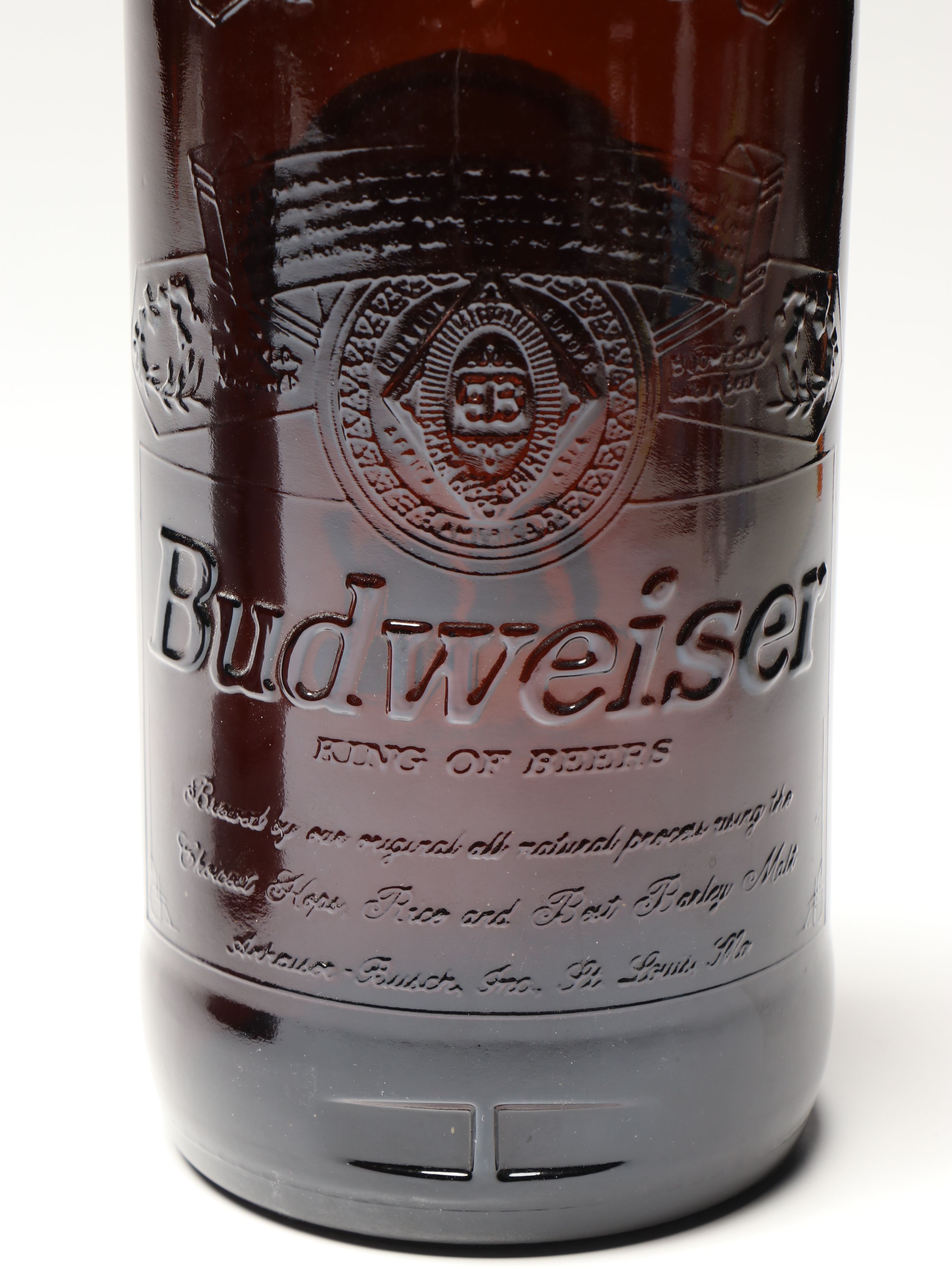 Oversize Reds Budwiser Glass Beer Bottles