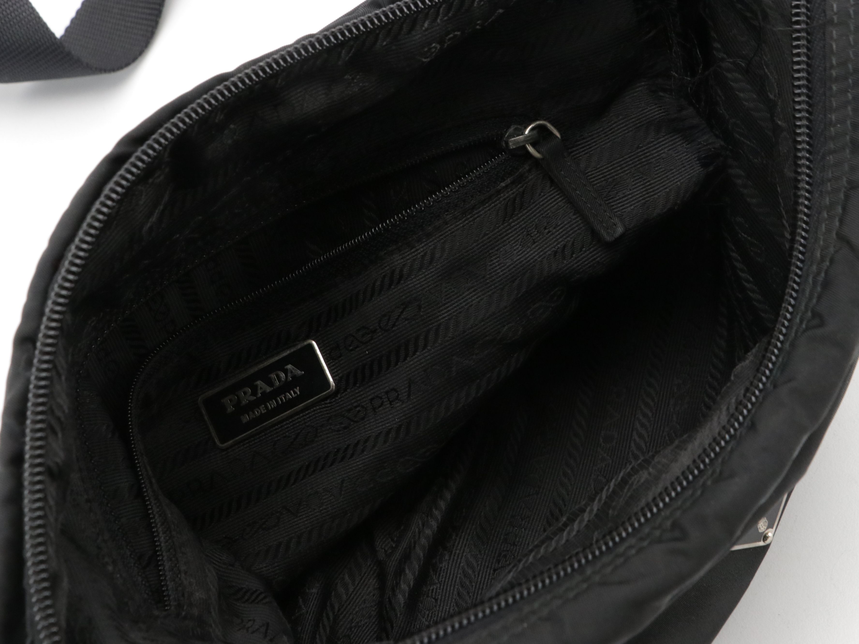 Prada Crossbody Bag in Black Tessuto Nylon and Leather