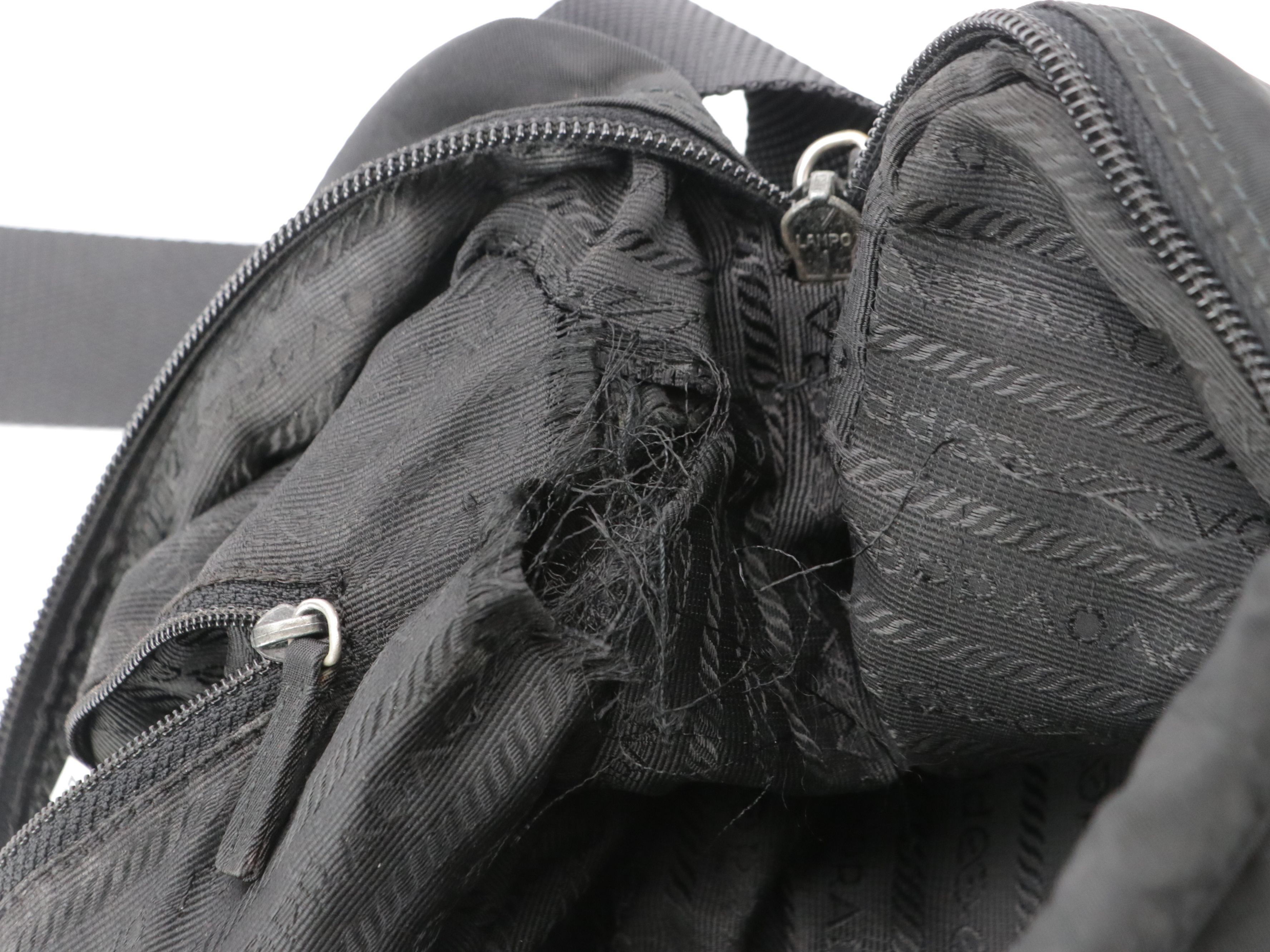 Prada Crossbody Bag in Black Tessuto Nylon and Leather