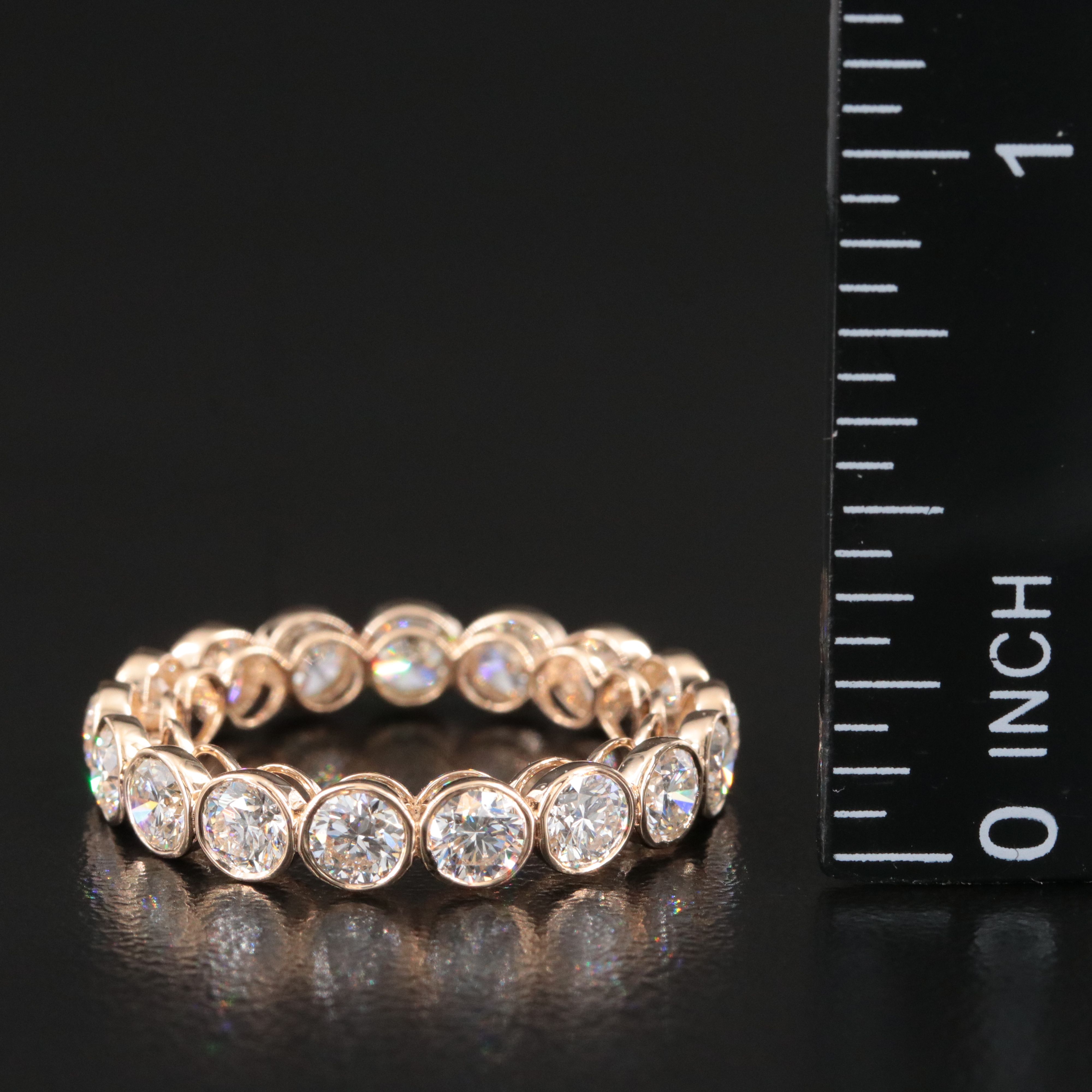 14K 2.96 CTW Diamond Eternity Band with GIA Report
