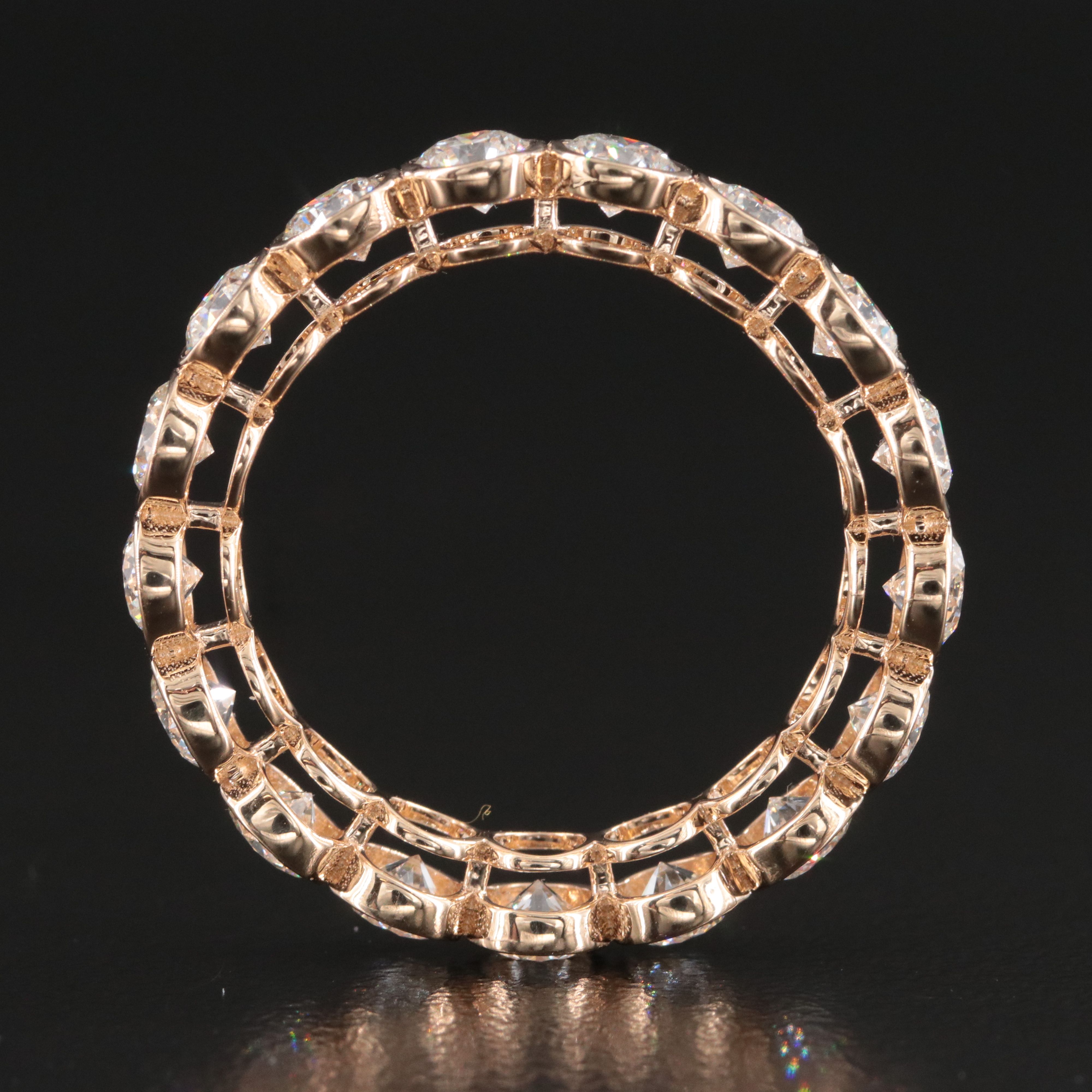 14K 2.96 CTW Diamond Eternity Band with GIA Report