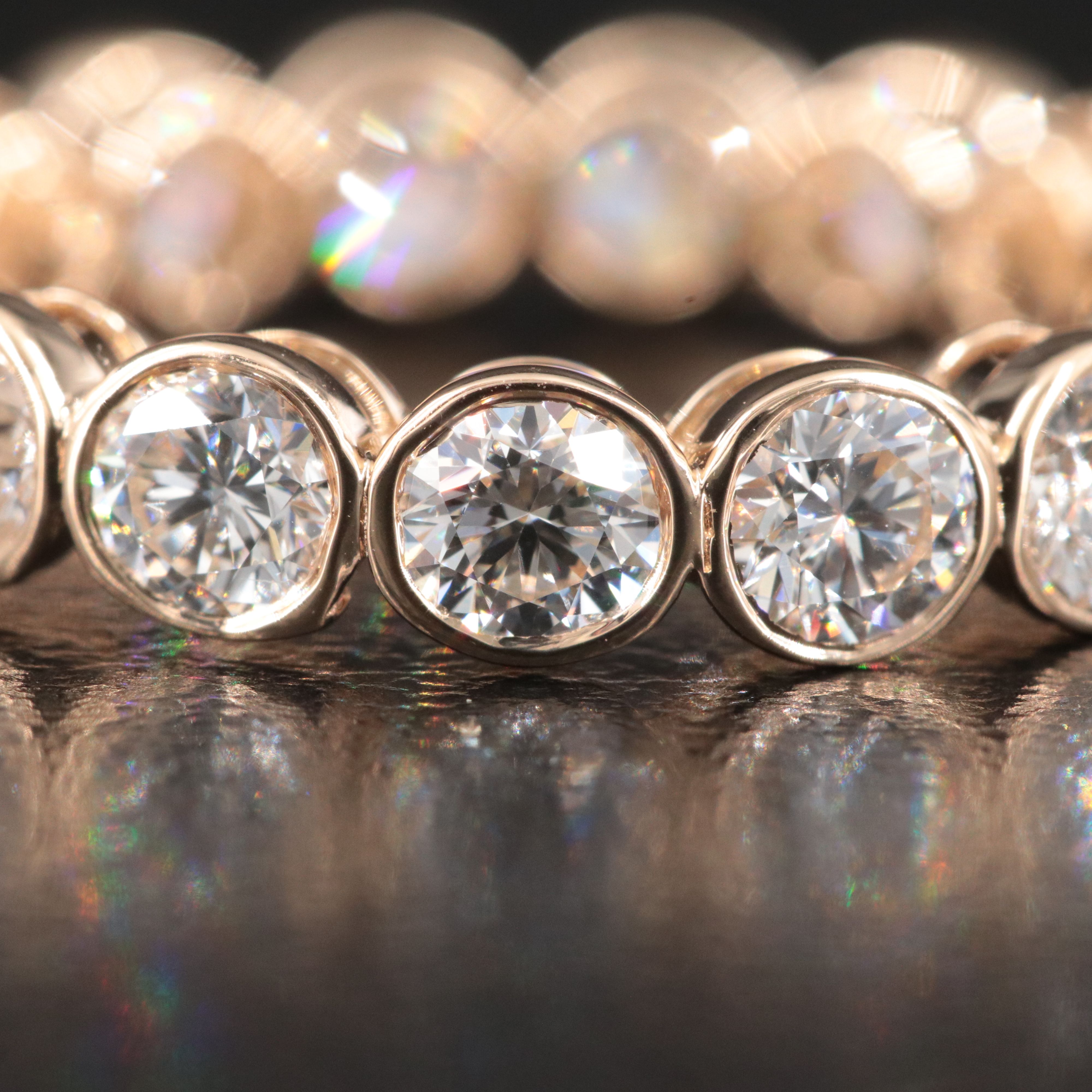 14K 2.96 CTW Diamond Eternity Band with GIA Report