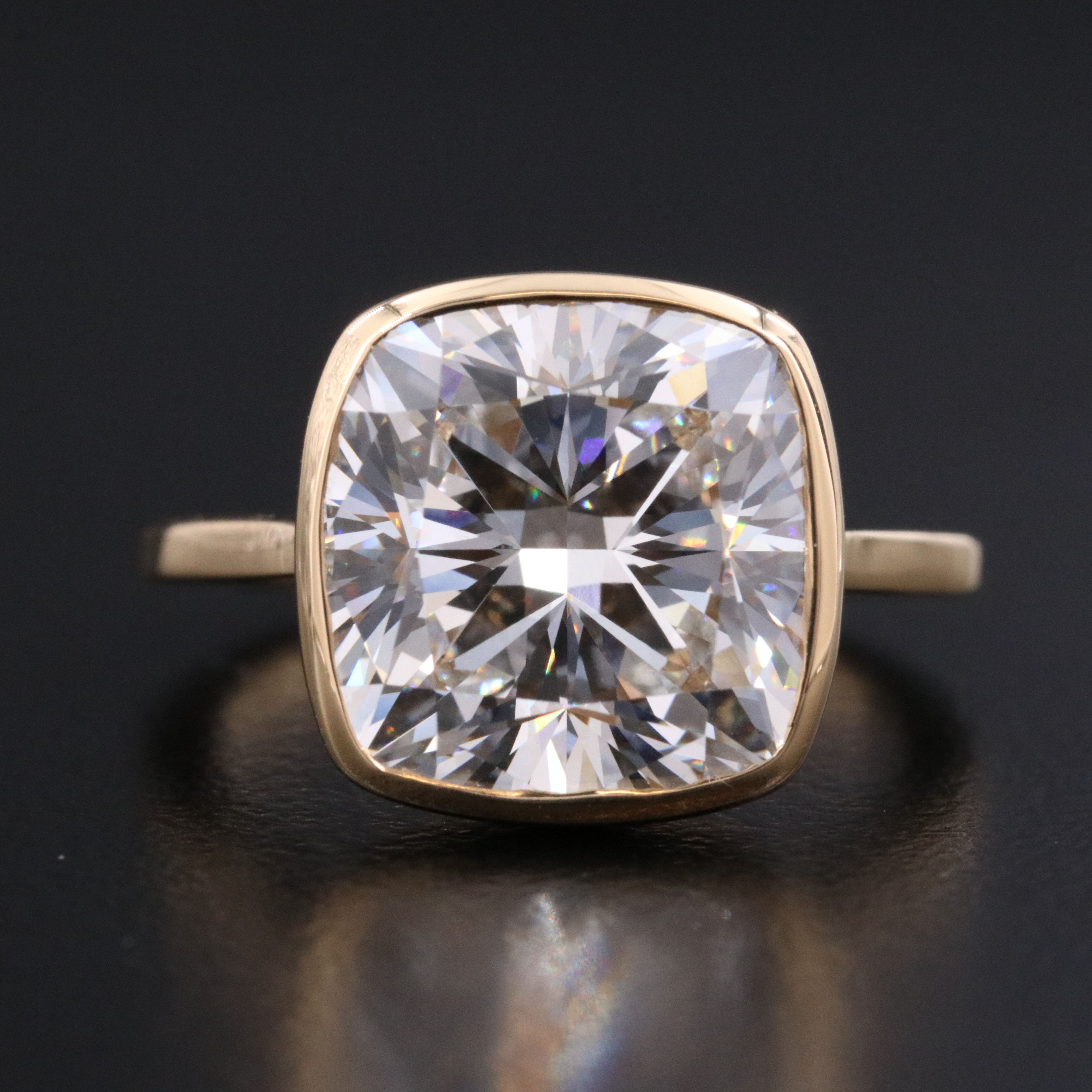 18K 7.15 CT Lab Grown Diamond Solitaire Ring with IGI Report