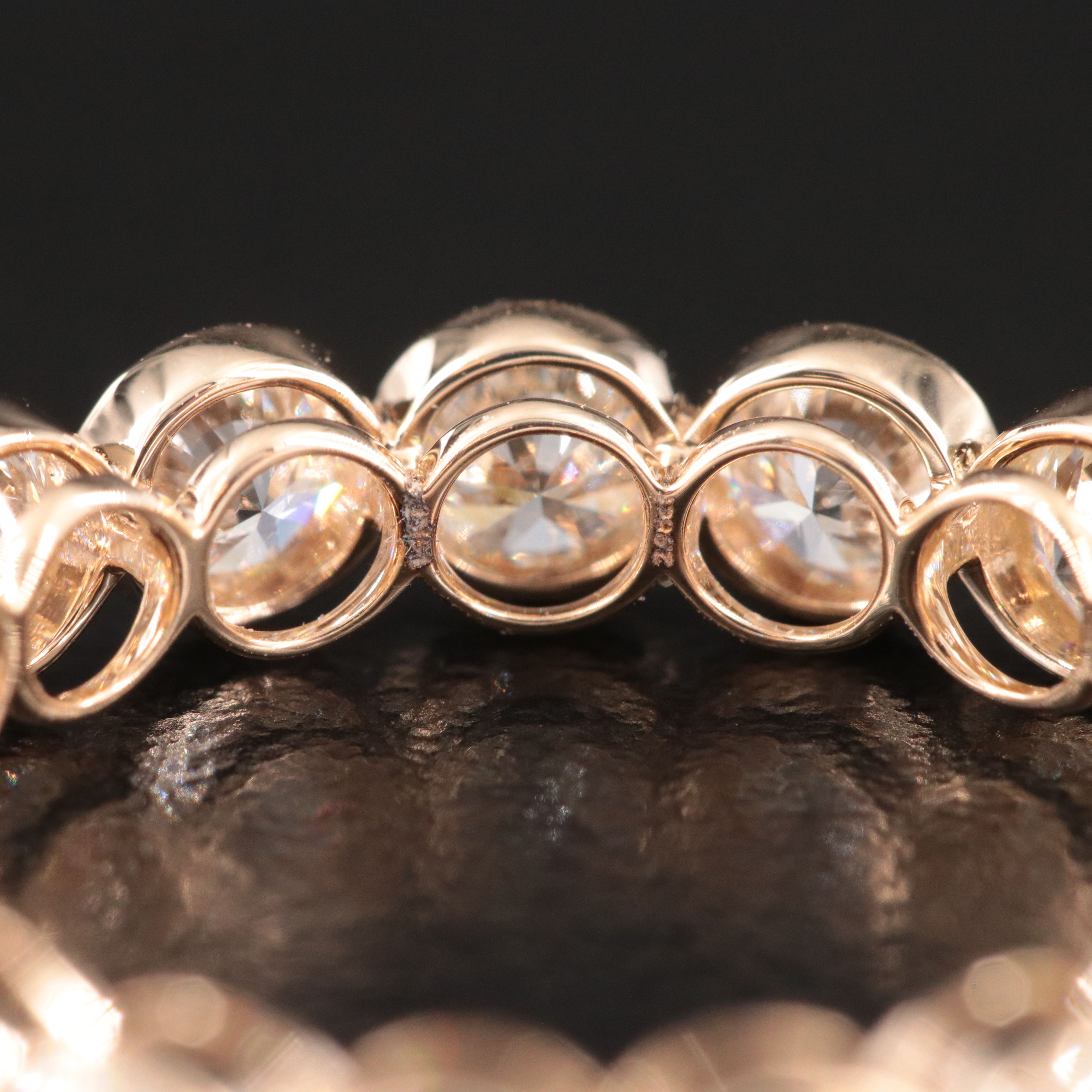 14K 2.96 CTW Diamond Eternity Band with GIA Report
