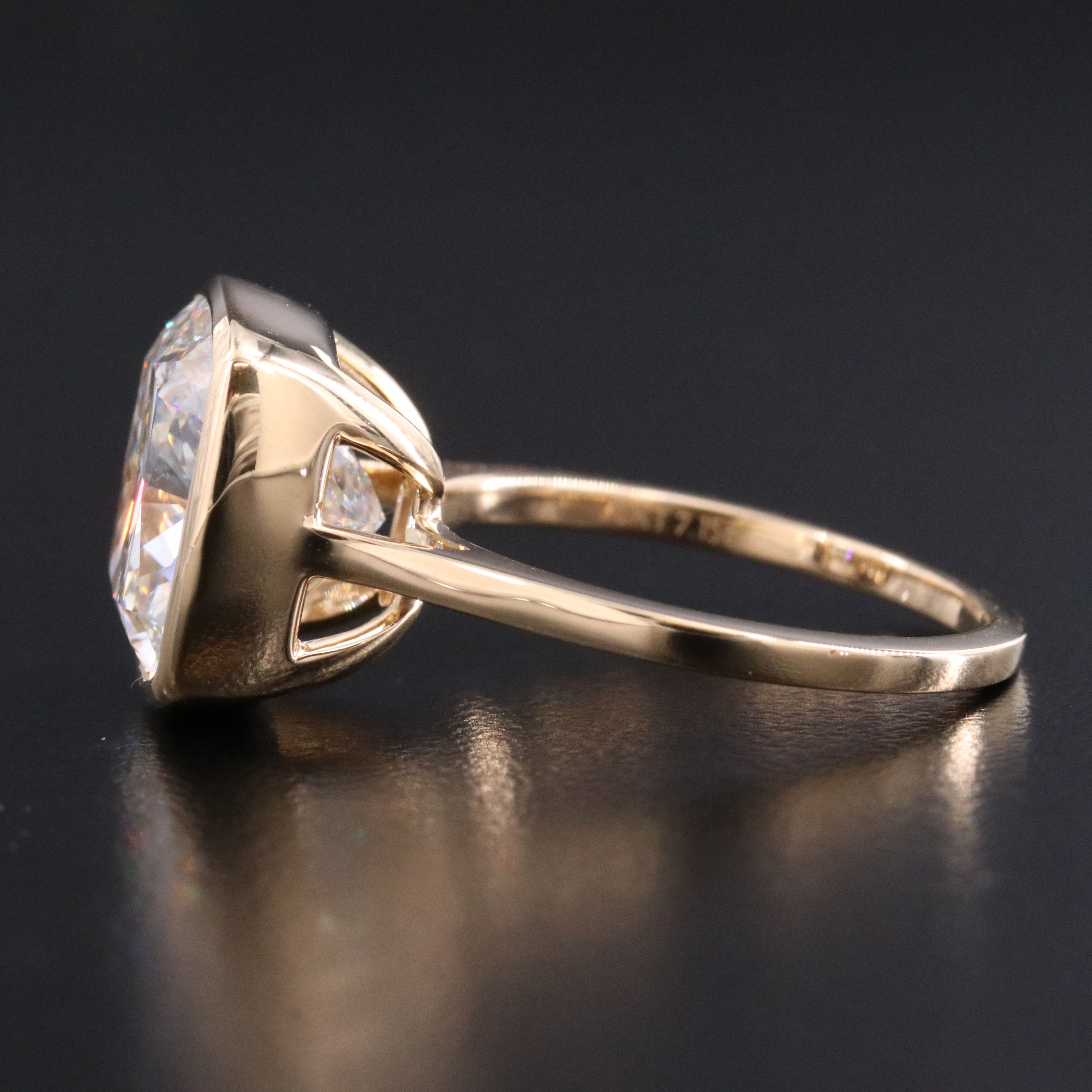 18K 7.15 CT Lab Grown Diamond Solitaire Ring with IGI Report