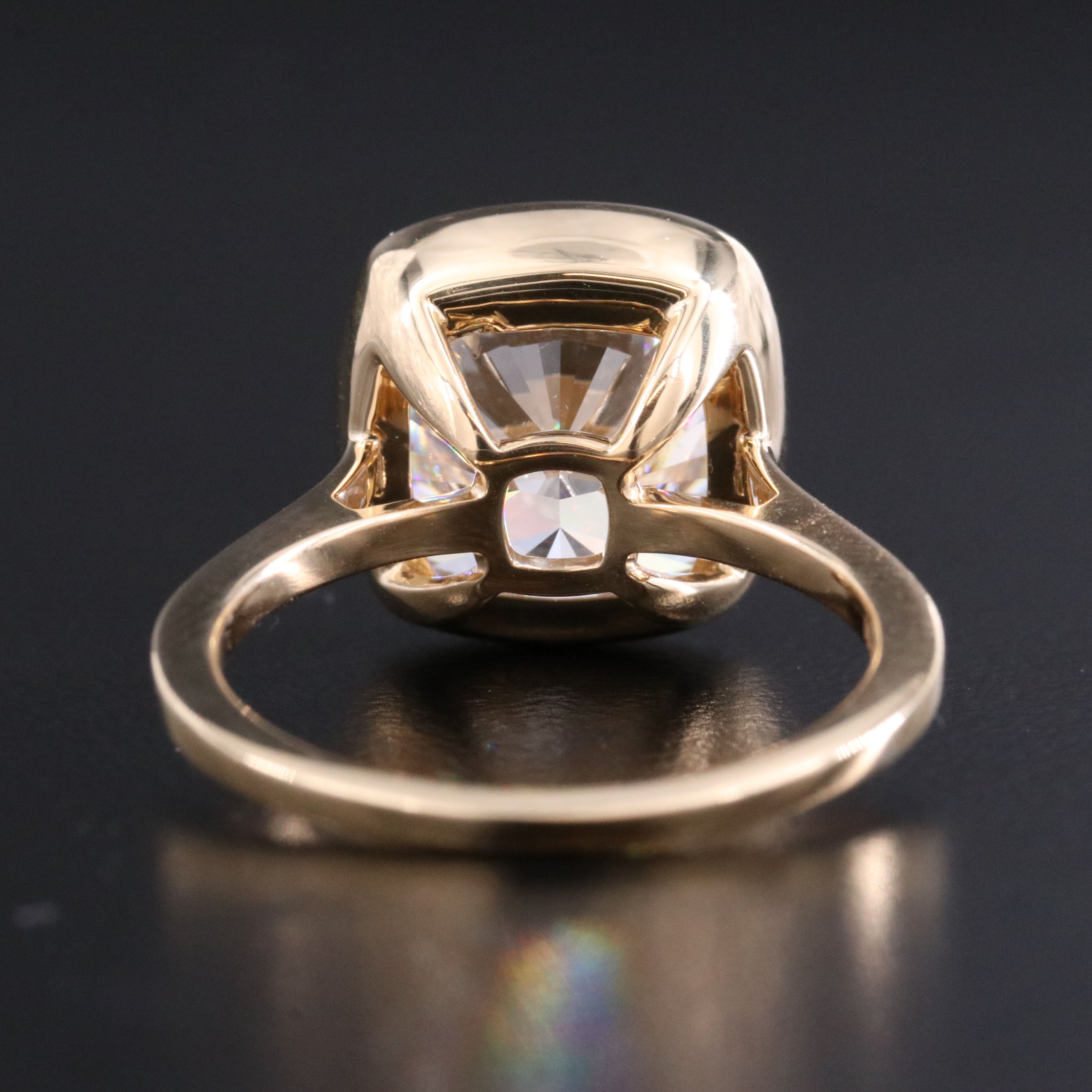 18K 7.15 CT Lab Grown Diamond Solitaire Ring with IGI Report