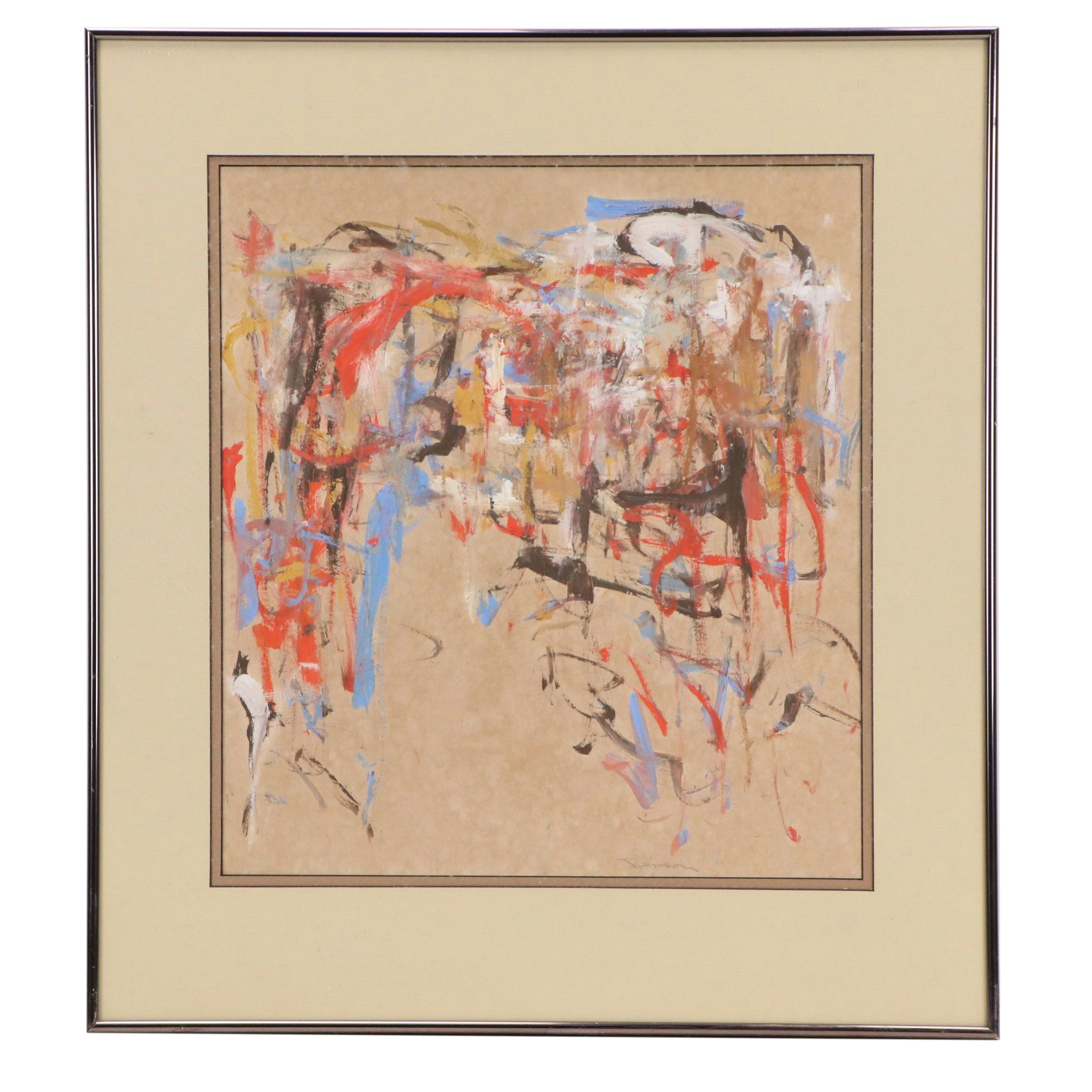 Benson Abstract Expressionist Style Acrylic Painting