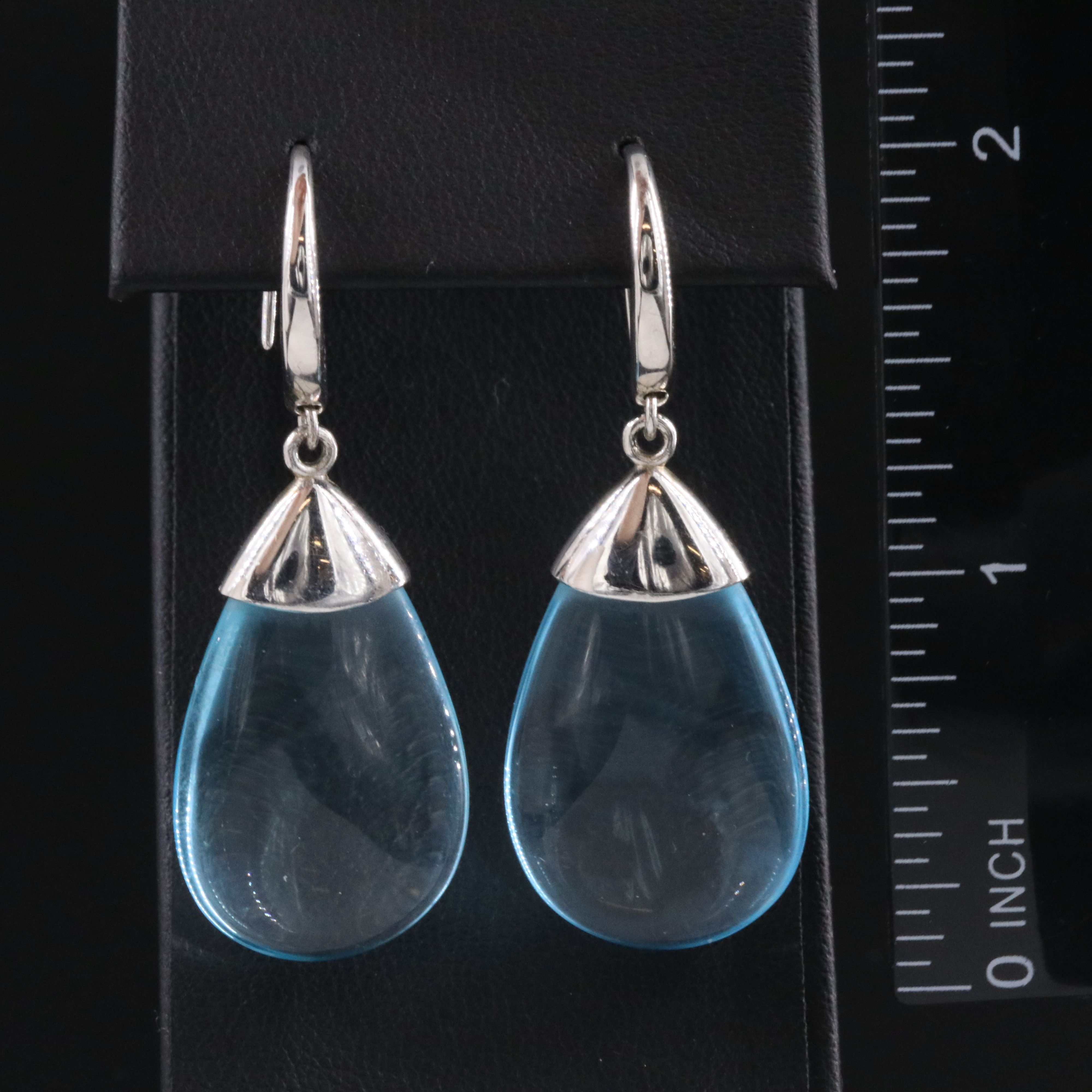 Sterling Glass Drop Earrings