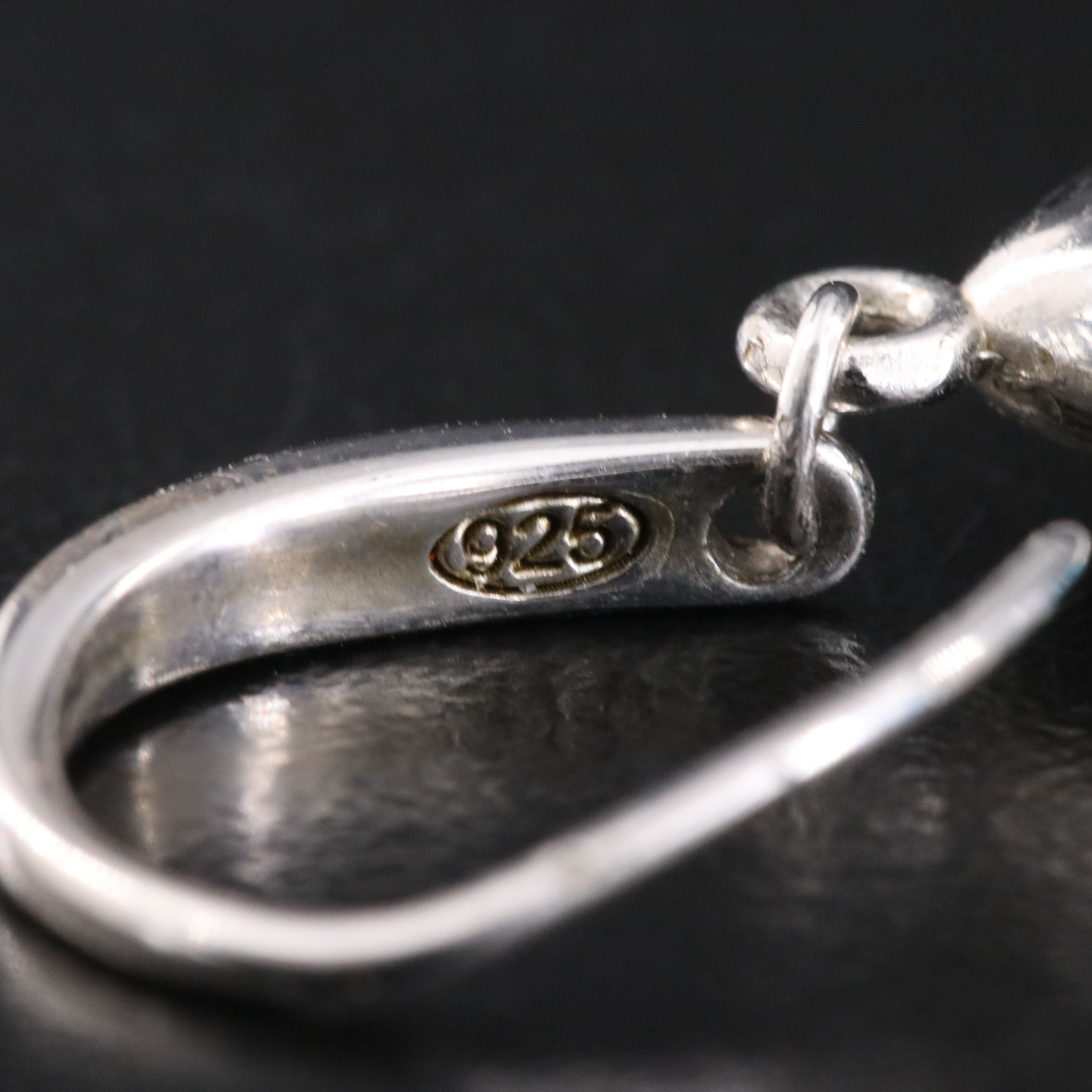 Sterling Glass Drop Earrings