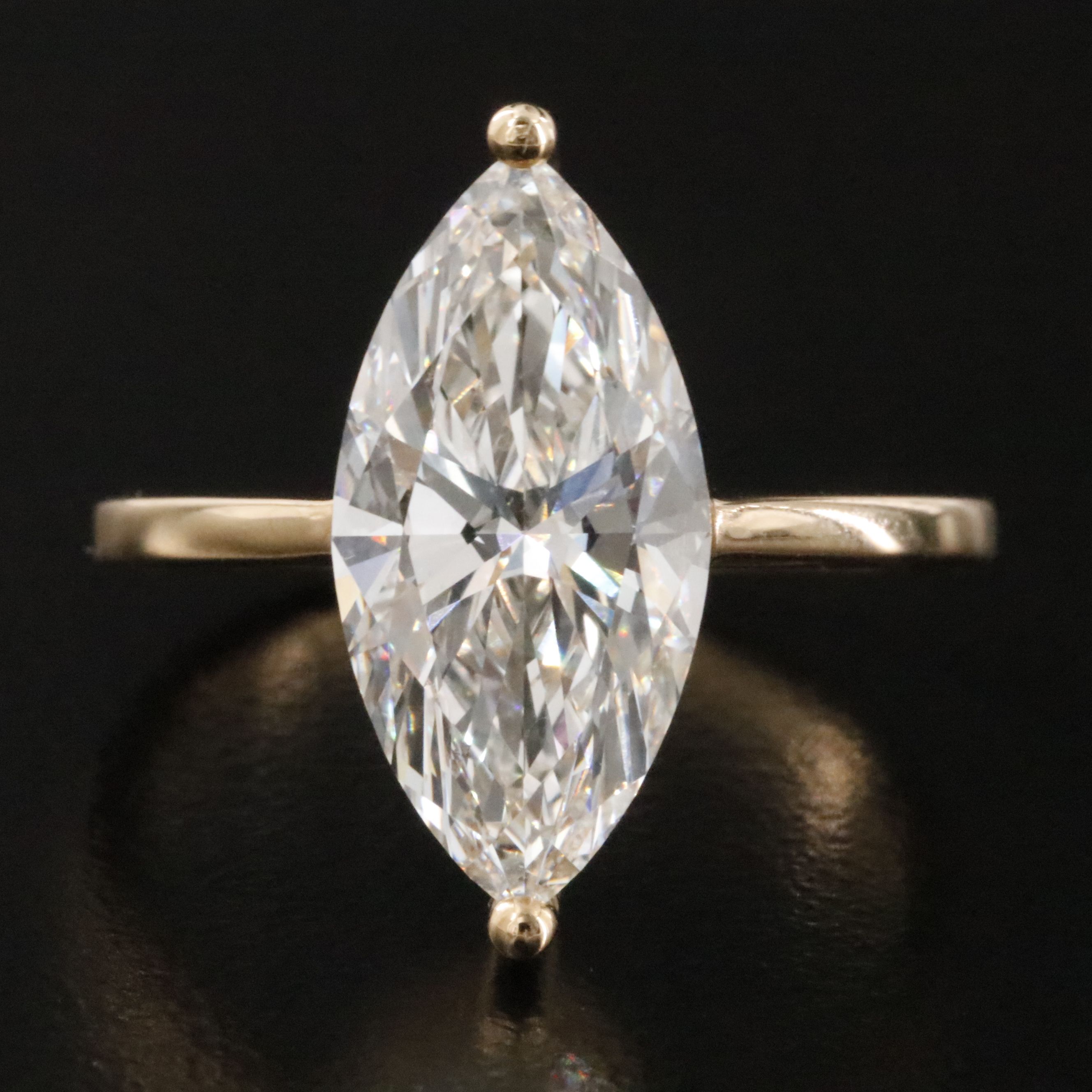 18K 3.05 CT Lab Grown Diamond Solitaire Ring with IGI Report