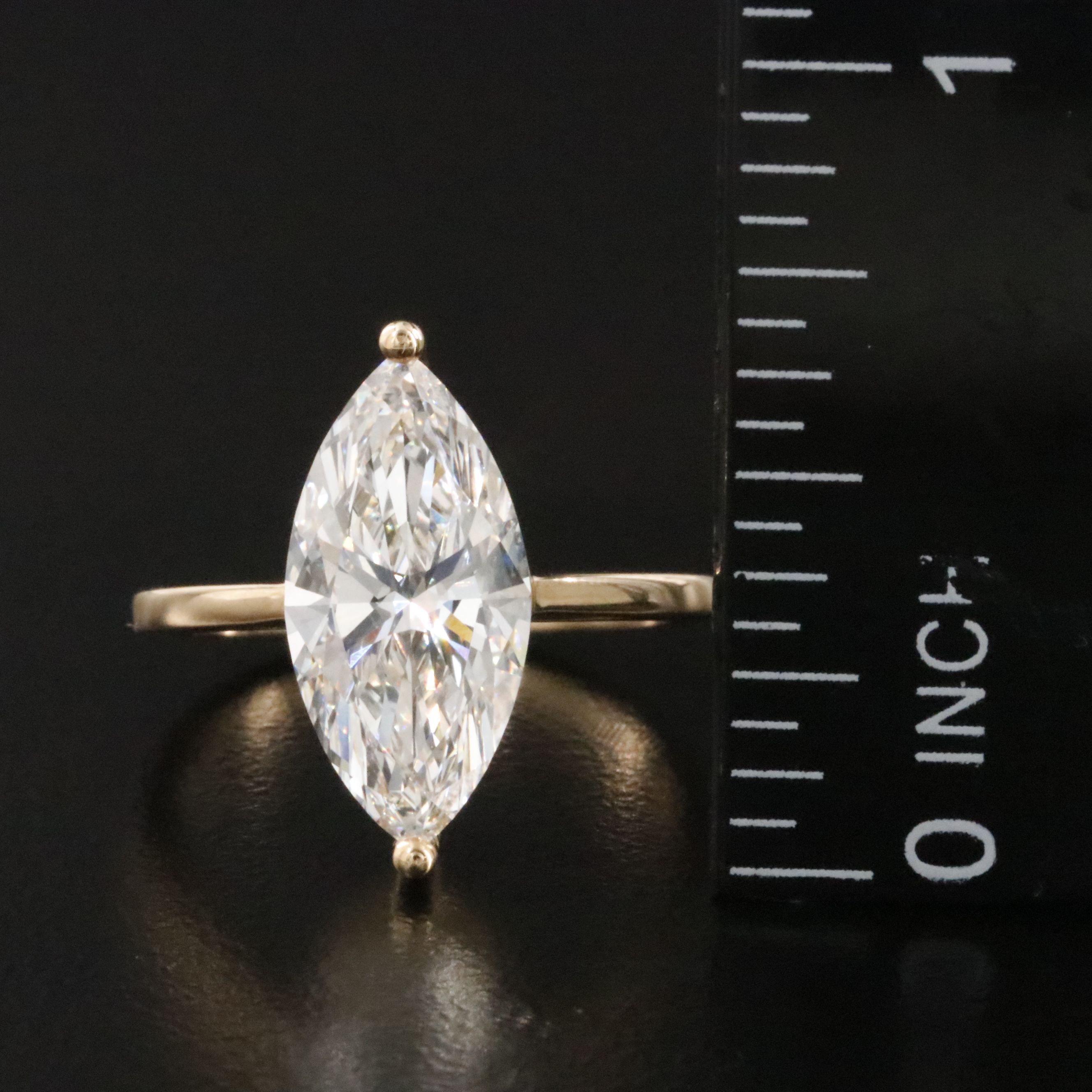 18K 3.05 CT Lab Grown Diamond Solitaire Ring with IGI Report
